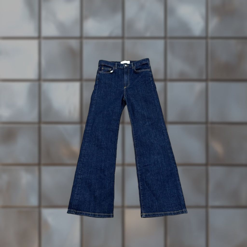 JEANERICA Jeanerica Jeans Pyramid Blue Cotton Blend High Rise Straight Size 29 Jeans Women Regular 29x29.5 Pockets Denim Vintage No Size 29" - 1 Thumbnail