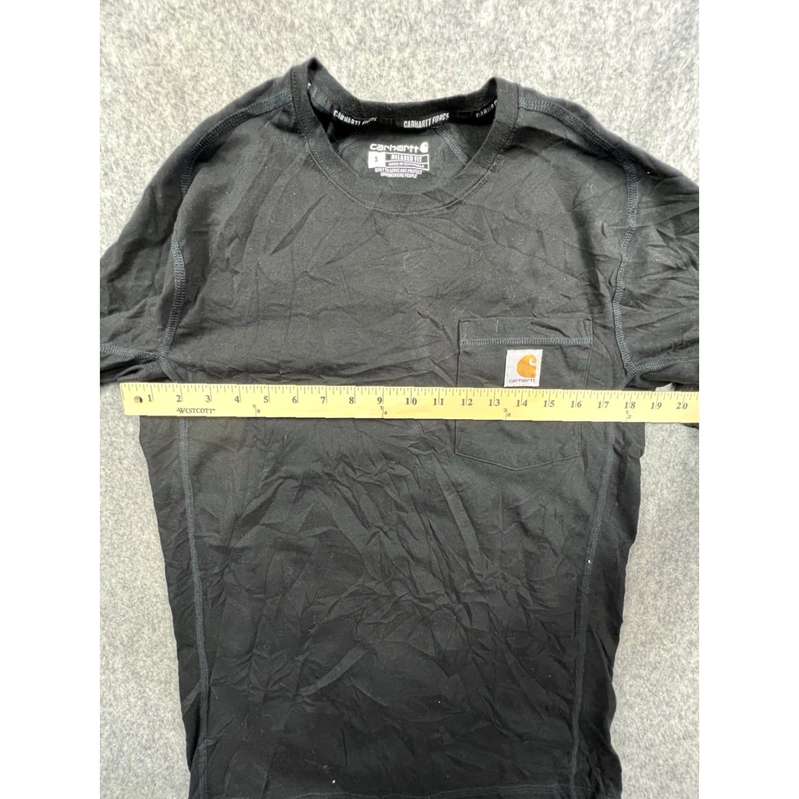 Carhartt Carhartt Mens Black Long Sleeve T-Shirt Pocket Performance Workwear Size S Size US S / EU 44-46 / 1 - 4 Thumbnail