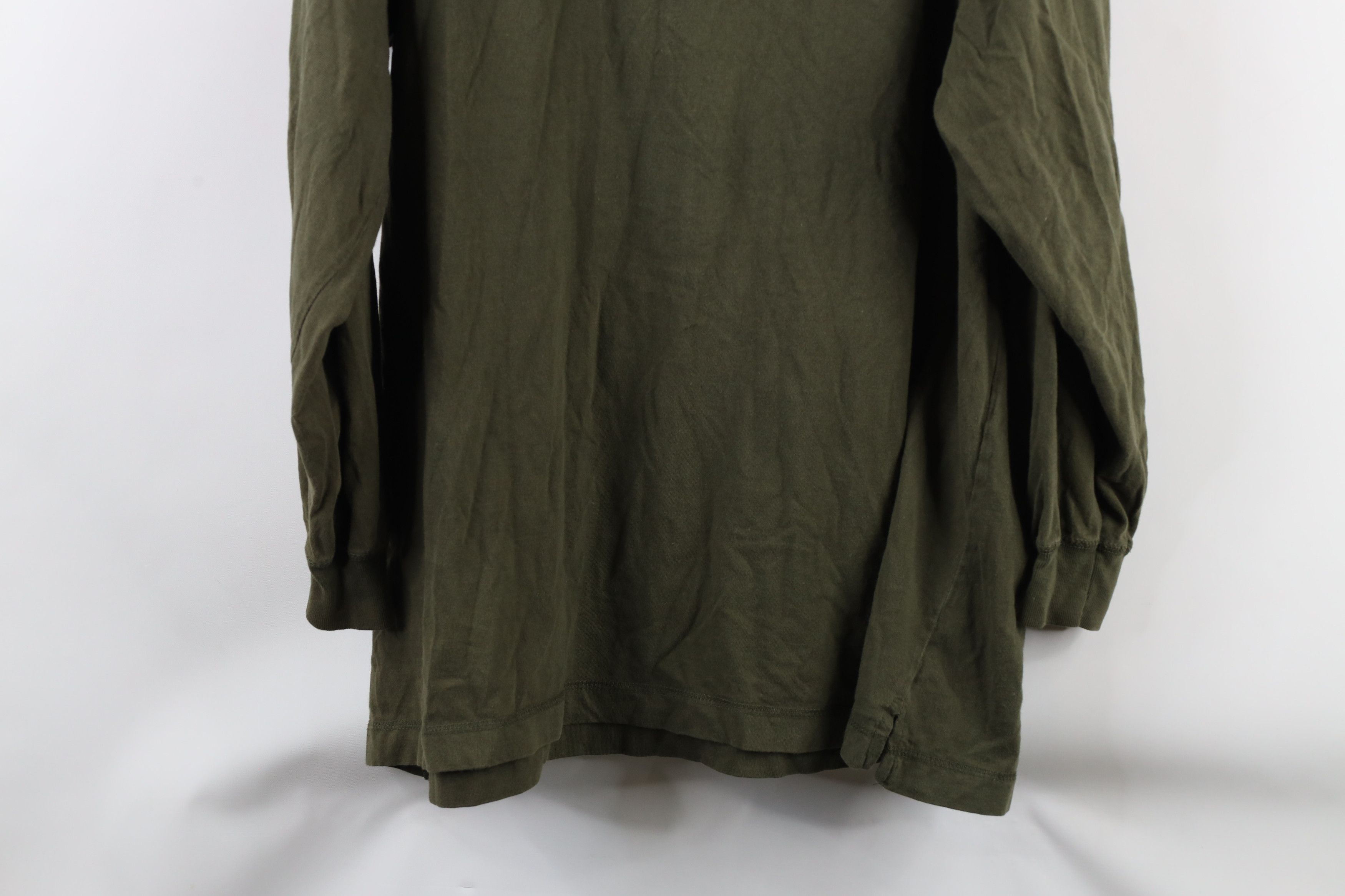 Vintage Vintage 90s Streetwear Long Sleeve Henley T-Shirt Olive Size US XL / EU 56 / 4 - 8 Thumbnail