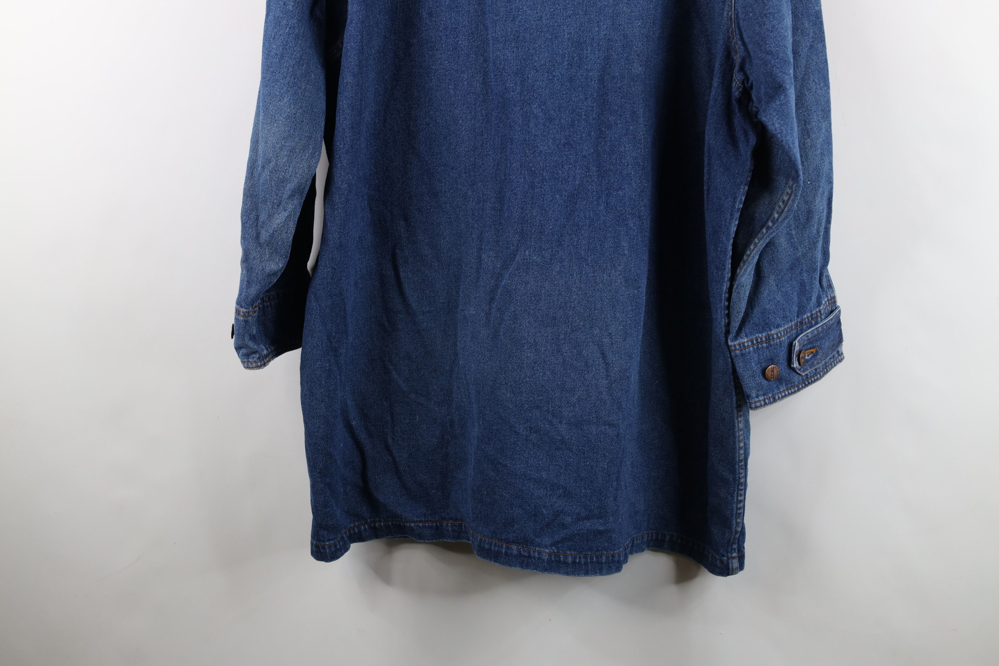 Vintage Vintage 90s Streetwear Distressed Toggle Button Denim Jacket Size 3XL / US 20-22 - 15 Thumbnail