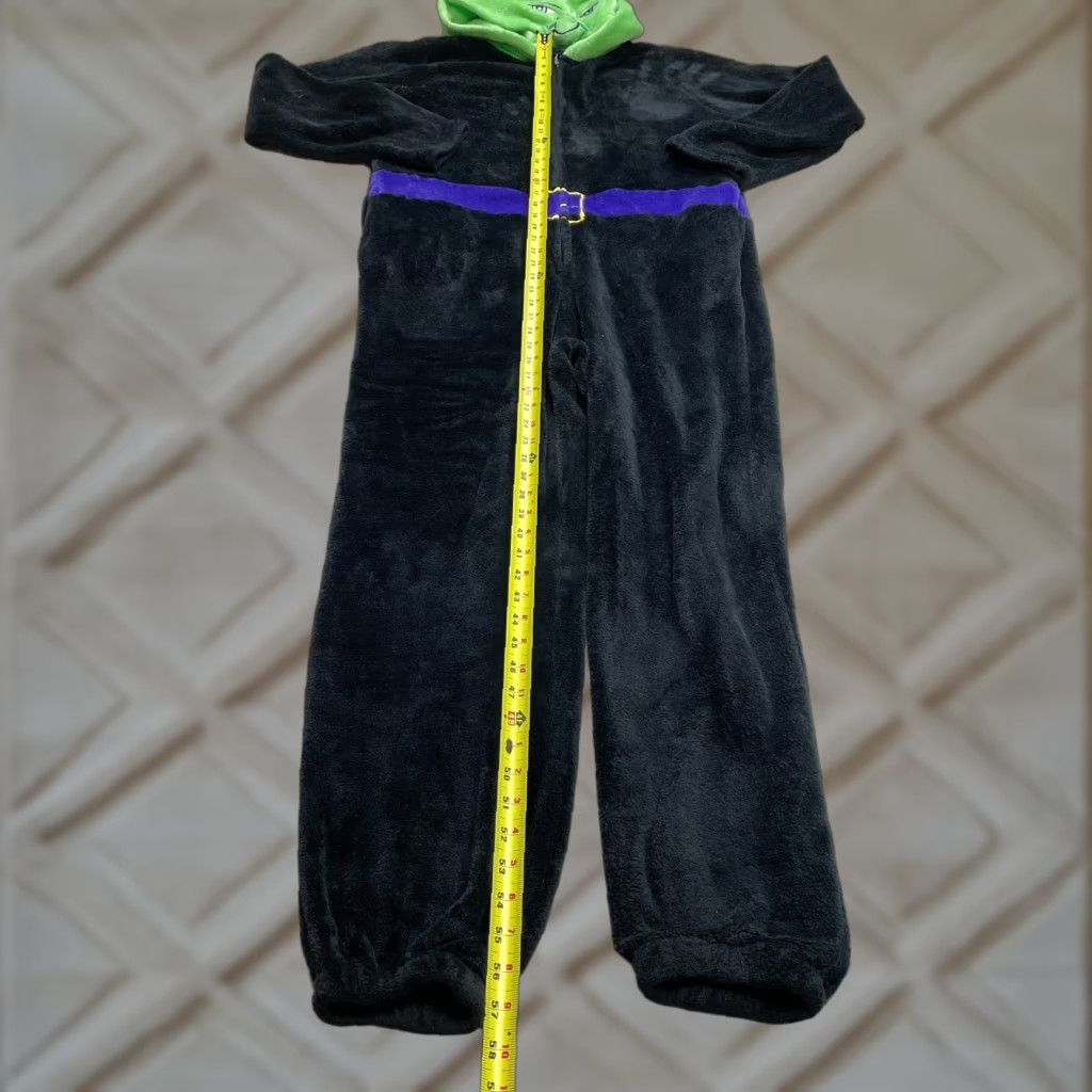 Vintage Body Candy One Piece Hooded Pajama Plush Character Body Candy Black Witch Costume Large Size L Womens Halloween Hooded One Piece Pattern Solid Zipper Size ONE SIZE - 1 Thumbnail