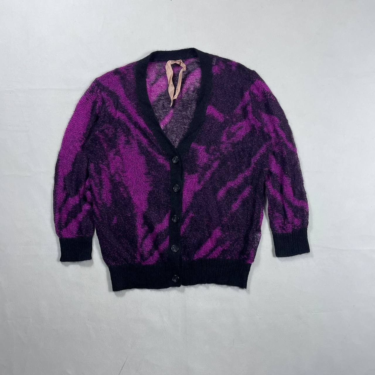 No. 21 No 21 MOHAIR ZEBRA PRINTED CARDIGAN Size M / US 6-8 / IT 42-44 - 1 Thumbnail
