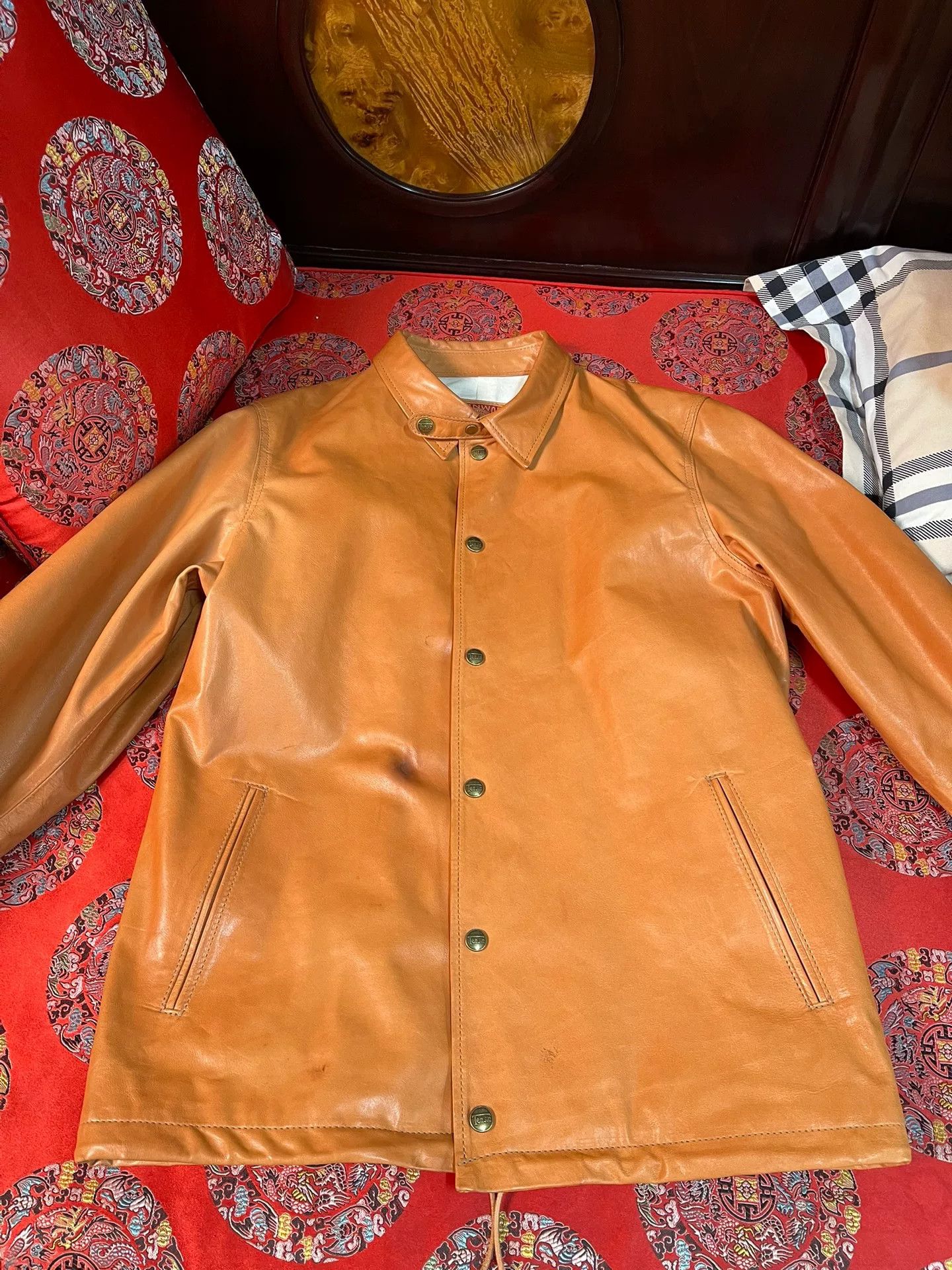 Vintage Tan Leather Coach Jacket