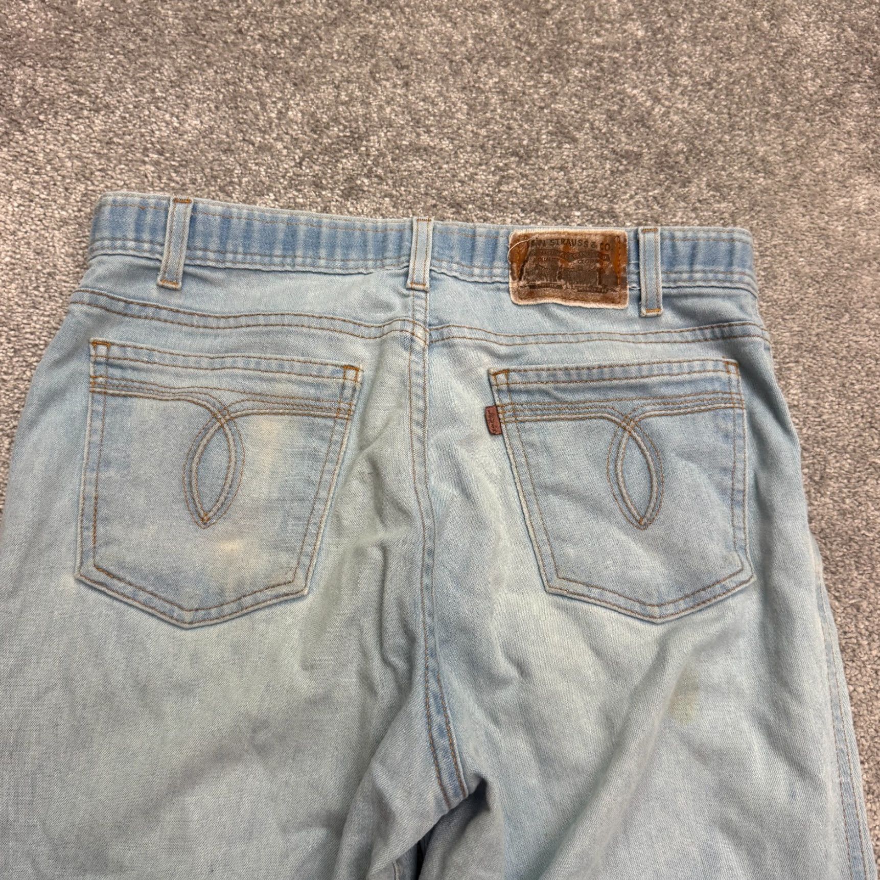 Levi's VINTAGE Levi's Y2K Crop Denim Jeans Mens 34x30 Light Wash Straight Leg Blue Grunge Retro Classic Size US 34 / EU 50 - 4 Thumbnail