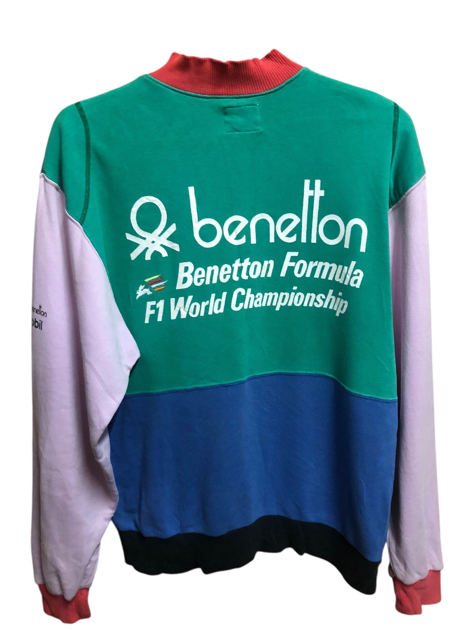 Benetton Vintage Rare Benetton Formula one Half Zipper Sweatshirt Size US S / EU 44-46 / 1 - 2 Thumbnail