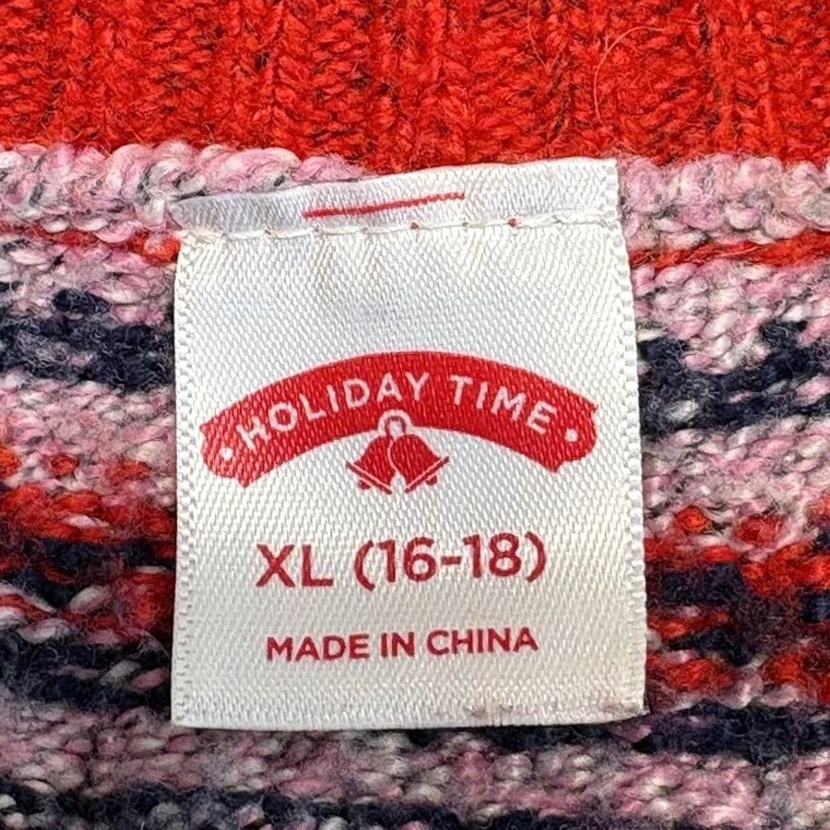 Vintage Holiday Time Ugly Christmas Sweater Metallic Dog Fair Isle Pullover Womens Size XL Size XL / US 12-14 / IT 48-50 - 4 Thumbnail