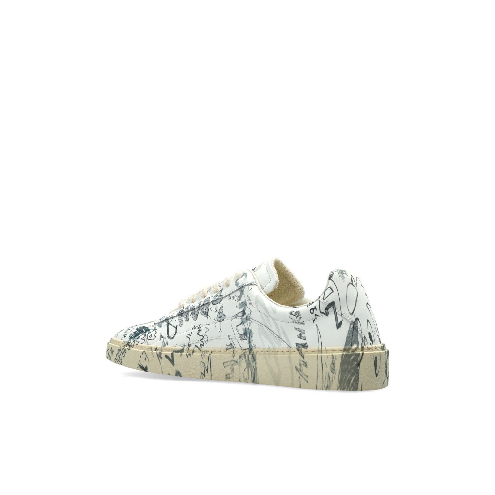 Dsquared2 DSQUARED2 Rider Graffiti White Leather Sneakers New & Authen Size US 8.5 / EU 41-42 - 3 Thumbnail