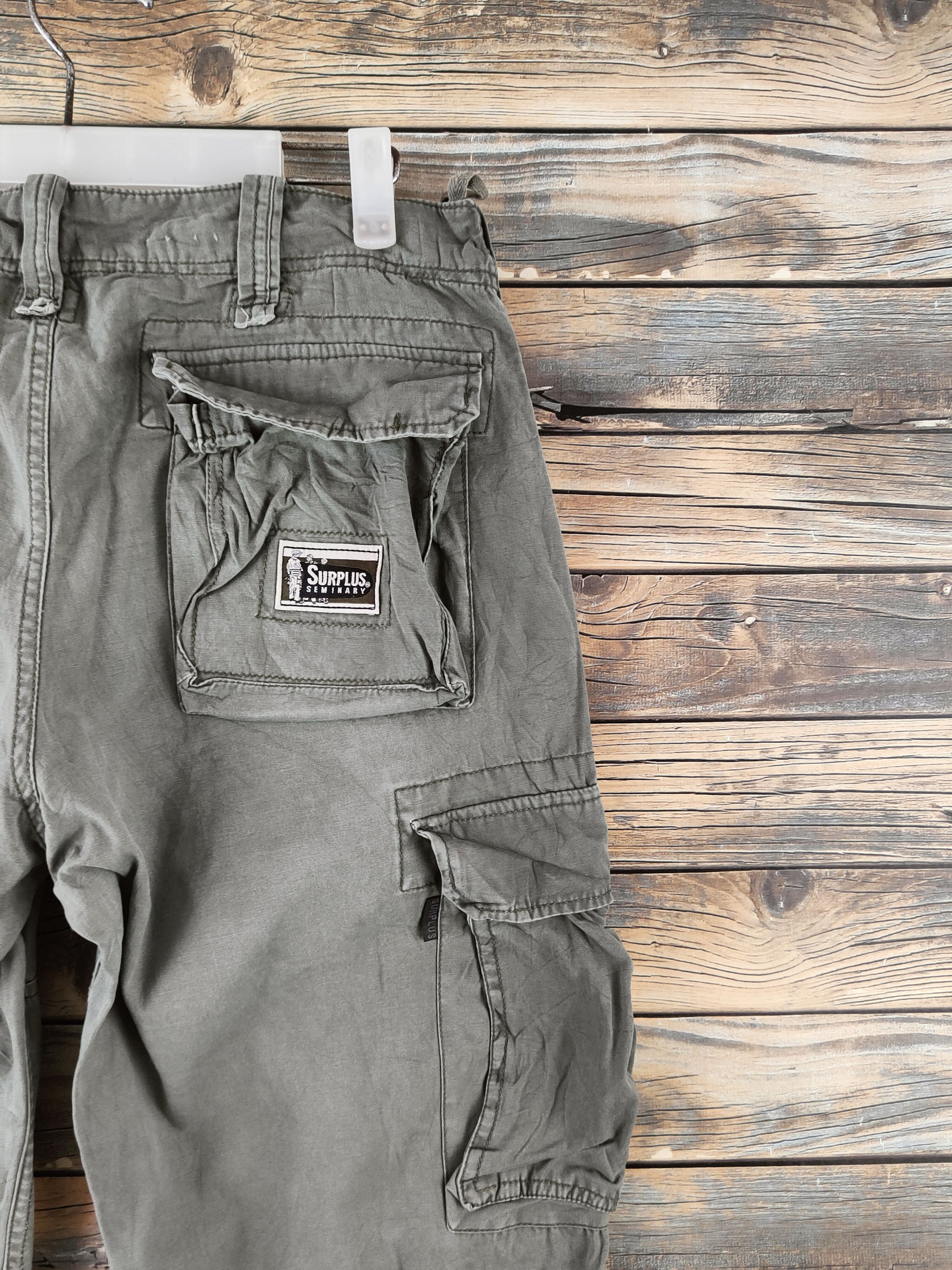 Surplus Research DL Surplus Green Multipocket Cargo Pants #46-954 Size US 31 - 11 Thumbnail