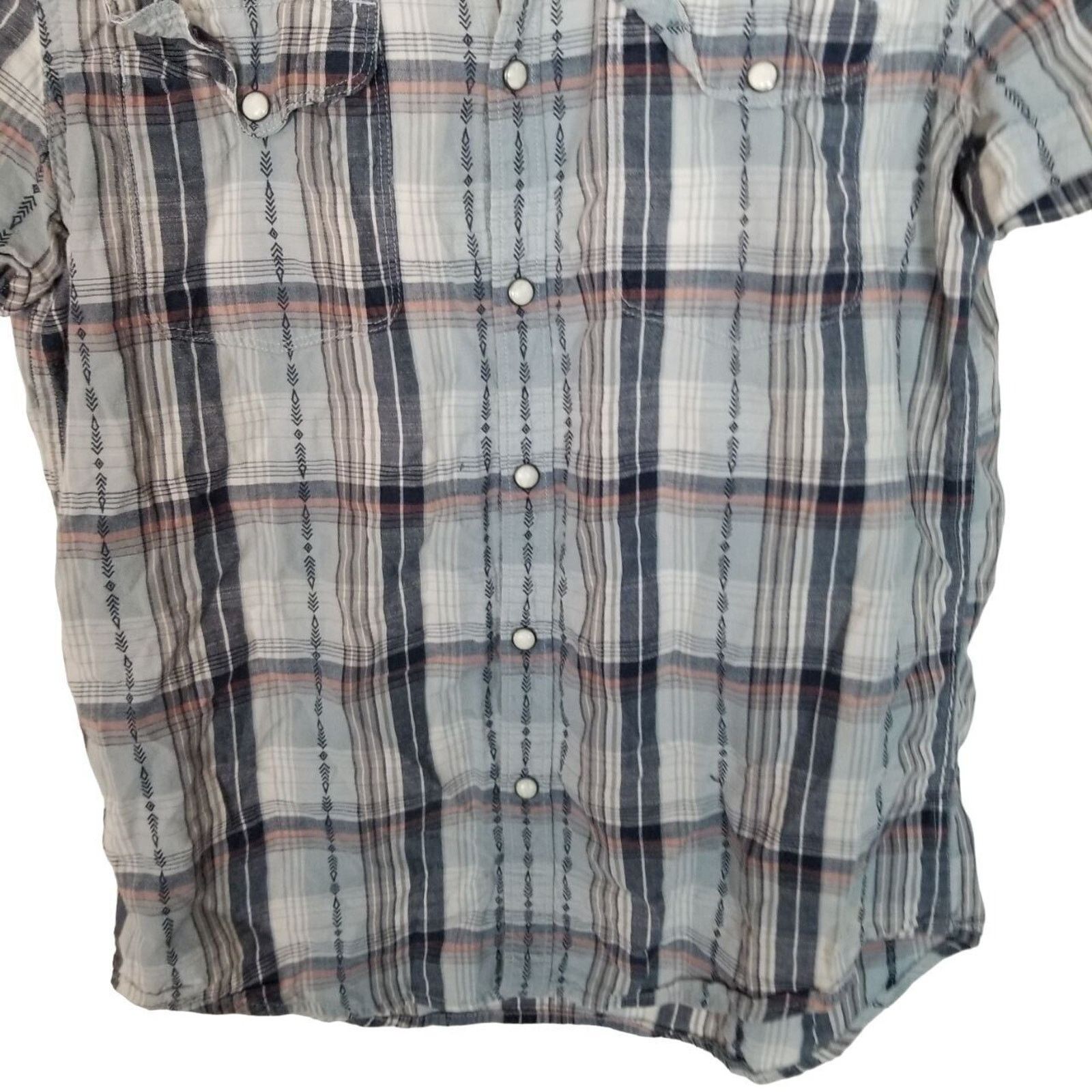 Lucky Brand Lucky Brand Mens Plaid Western Shirt Size S Cowboy Country Size US S / EU 44-46 / 1 - 3 Thumbnail