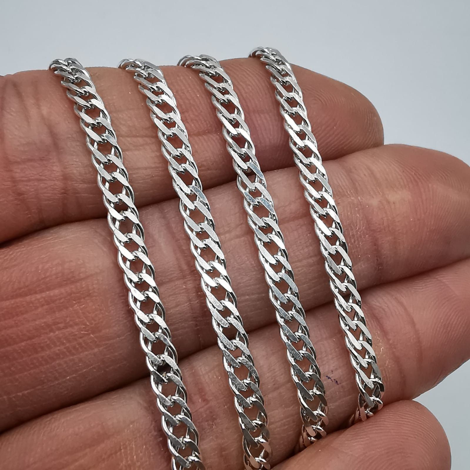 Sterling Silver Vintage Chain Necklece,925 Sterling Silver,Signed , 10,99g Size ONE SIZE - 7 Thumbnail
