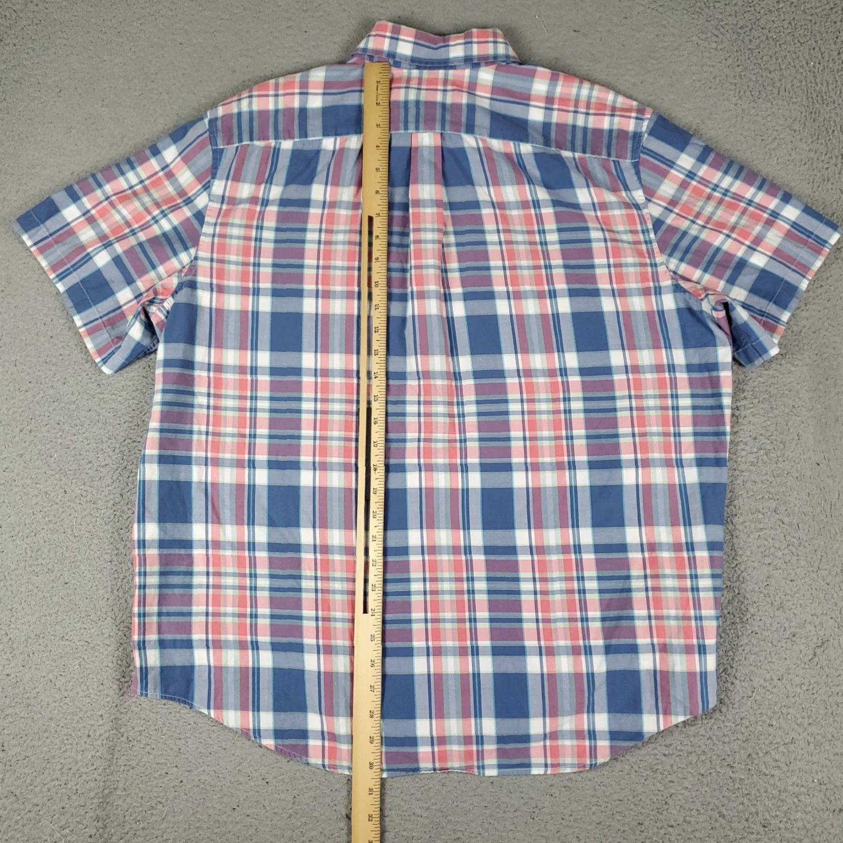 Vineyard Vines VINEYARD VINES Button-Up Shirt Mens 2XL Pink Blue Plaid Short Sleeve Casual Size US XXL / EU 58 / 5 - 4 Thumbnail