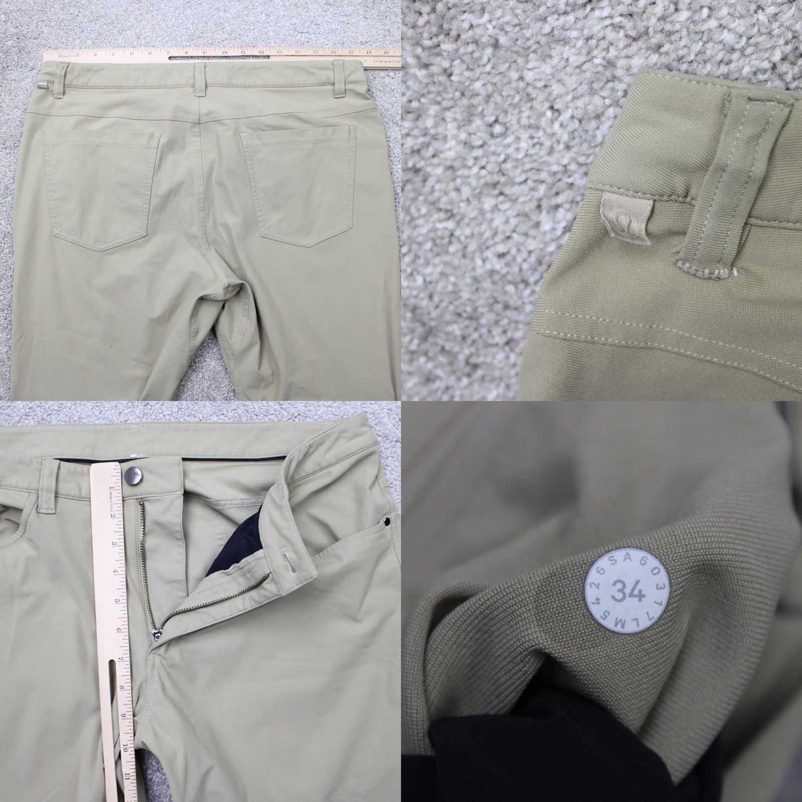 Lululemon Lululemon Pants Men 34x28 Beige Classic Warpstreme Straight Leg Chino 5-Pocket Shirt? Size US 34 / EU 50 - 8 Thumbnail
