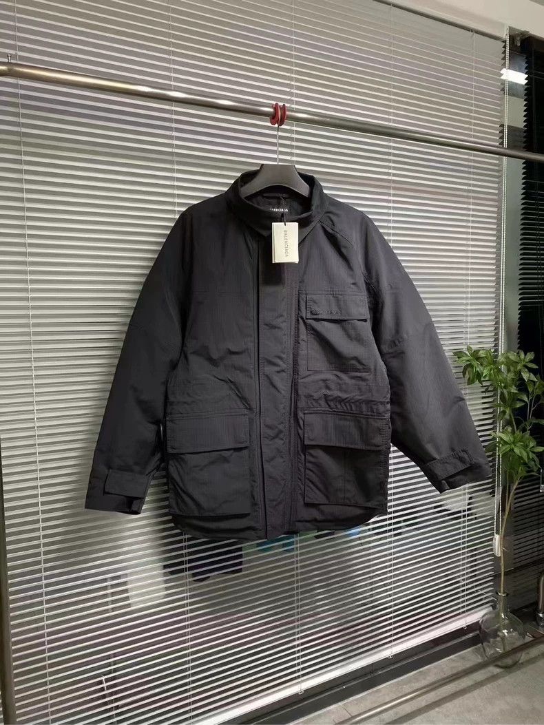 Balenciaga Balenciaga Pocket Logo Cotton Parka Jacket Size US M / EU 48-50 / 2 - 1 Thumbnail