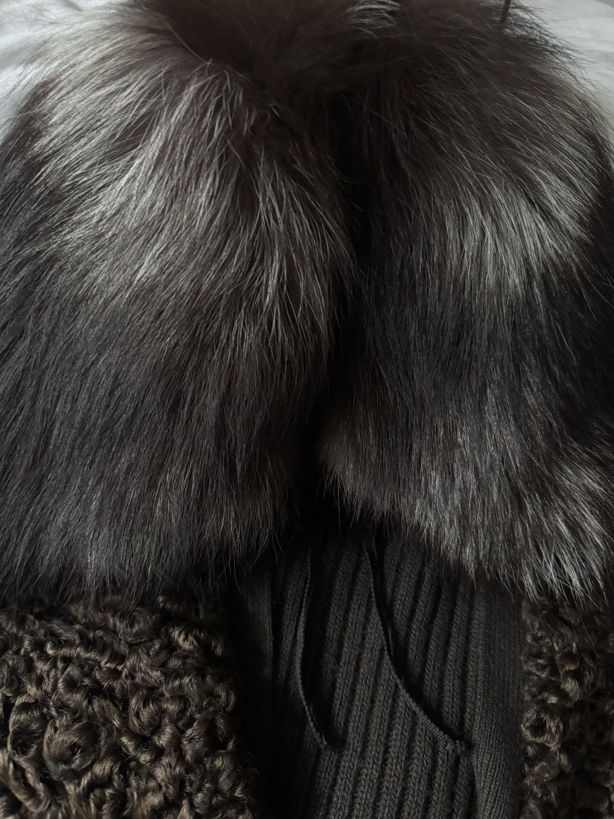 Prada Prada FW 2000 Knit Fur Front Panel Vest w/ Fox Fur Collar Size S / US 4 / IT 40 - 4 Thumbnail