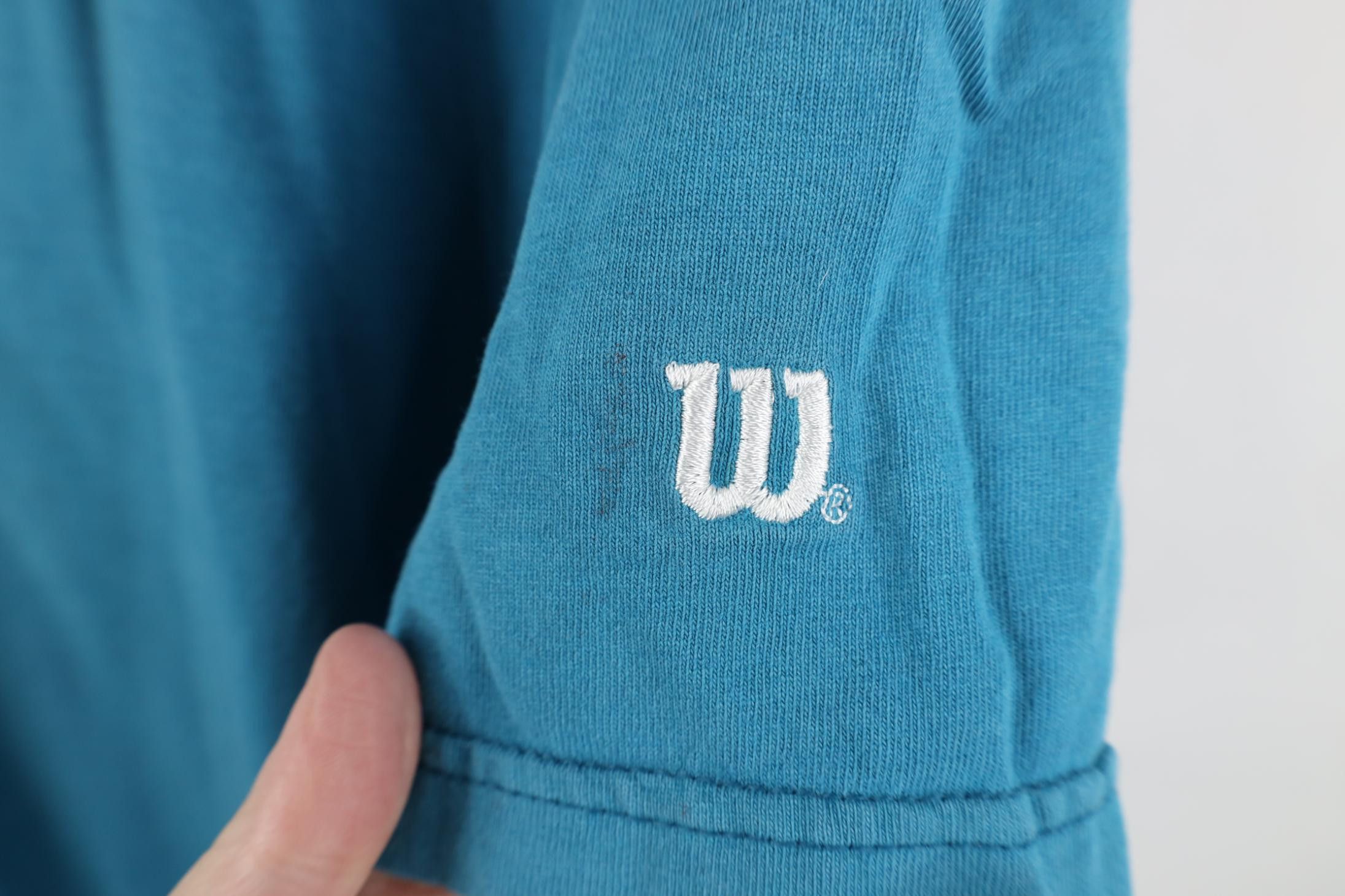 Wilson Vintage 90s Wilson Blank Heavyweight Cotton T-Shirt Blue Size US XXL / EU 58 / 5 - 4 Thumbnail