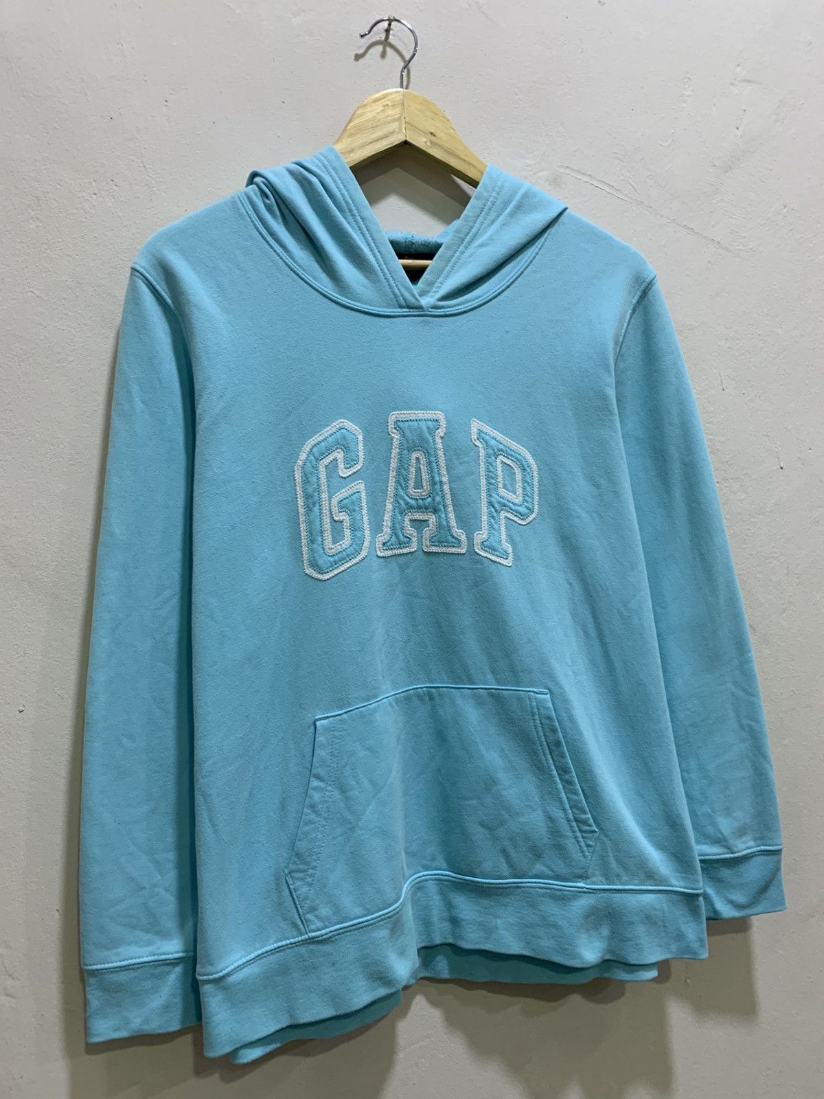 Gap Vintage GAP Hoodie Turquoise Pullover Hoodie Size US XL / EU 56 / 4 - 2 Thumbnail