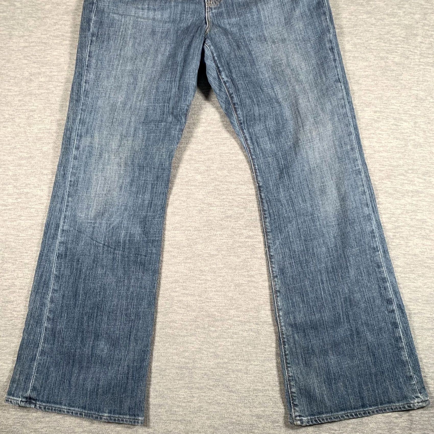 Gap Gap Jeans Womens 12 Blue Medium Wash Mid Rise Flare Stretch Denim Regular Fit Jeans Size 34" / US 12 / IT 48 - 3 Thumbnail