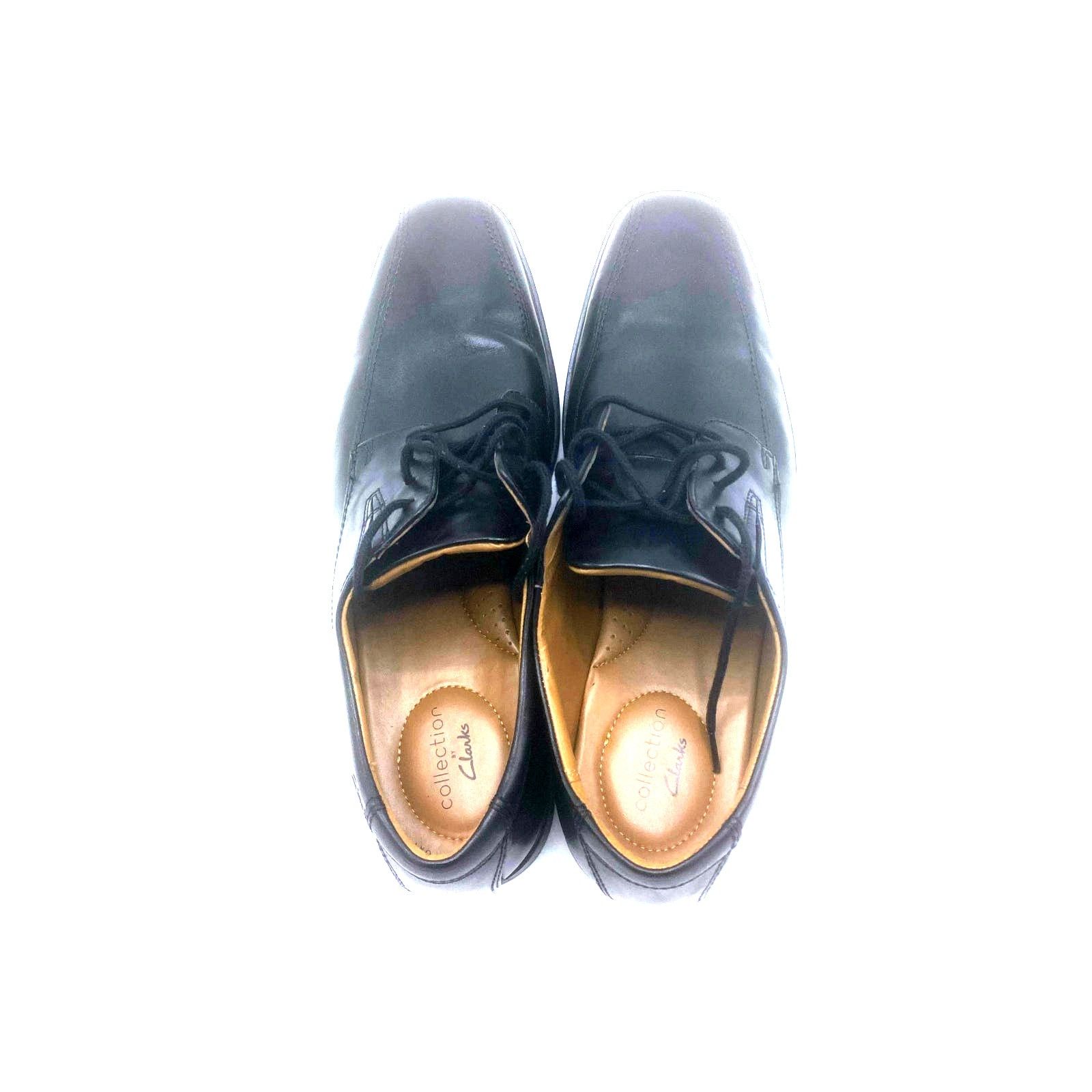 Clarks Clarks Tilden Plain II Mens Shoes 11.5W Wide Black Leather Size US 11.5 / EU 44-45 - 6 Thumbnail
