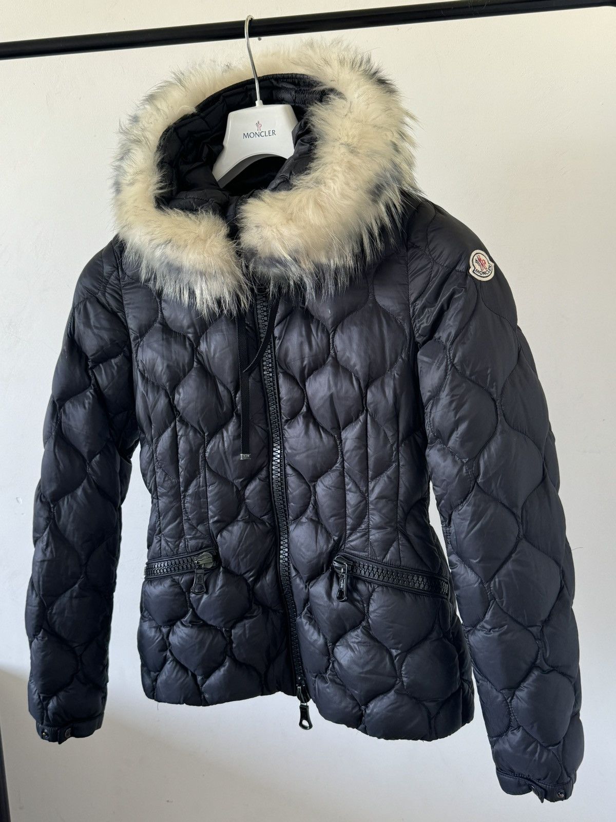 Moncler Moncler Gresfur black puffer hooded quilted jacket fur Size S / US 4 / IT 40 - 1 Thumbnail