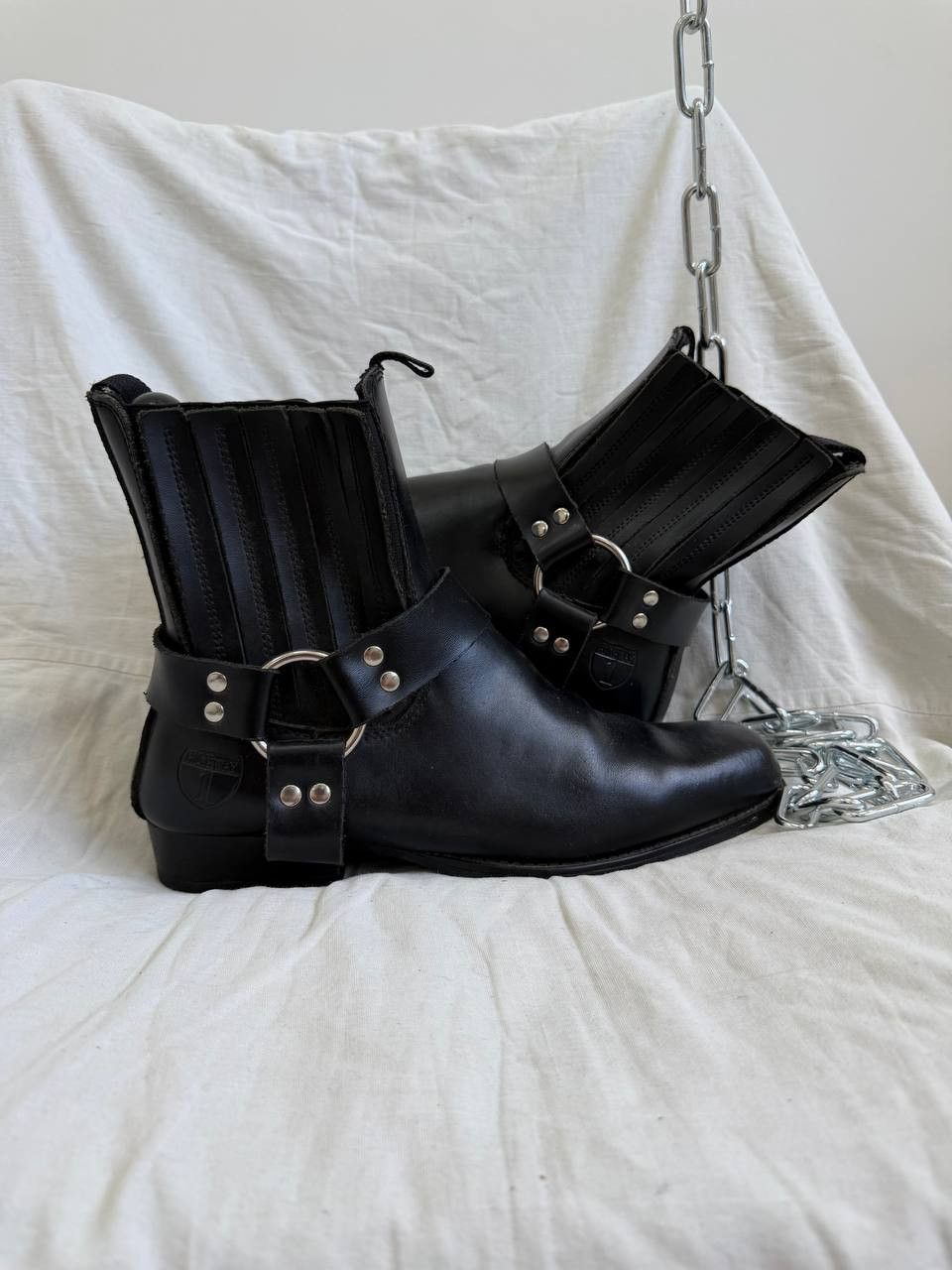 vintage 90s leather avant-garde cowboy western boots y2k