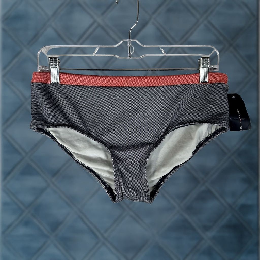 Tommy Hilfiger Tommy Hilfiger Bikini Bottoms Womens Small Navy Hipster NWT Size 28" / US 6 / IT 42 - 1 Thumbnail