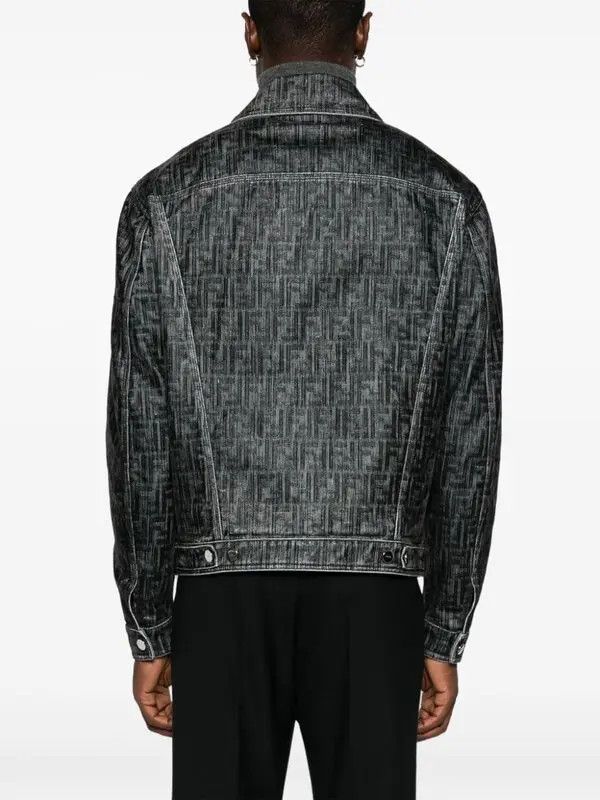 Fendi o1s1wg111225 Jeans Jacket in Grey Size US L / EU 52-54 / 3 - 3 Thumbnail