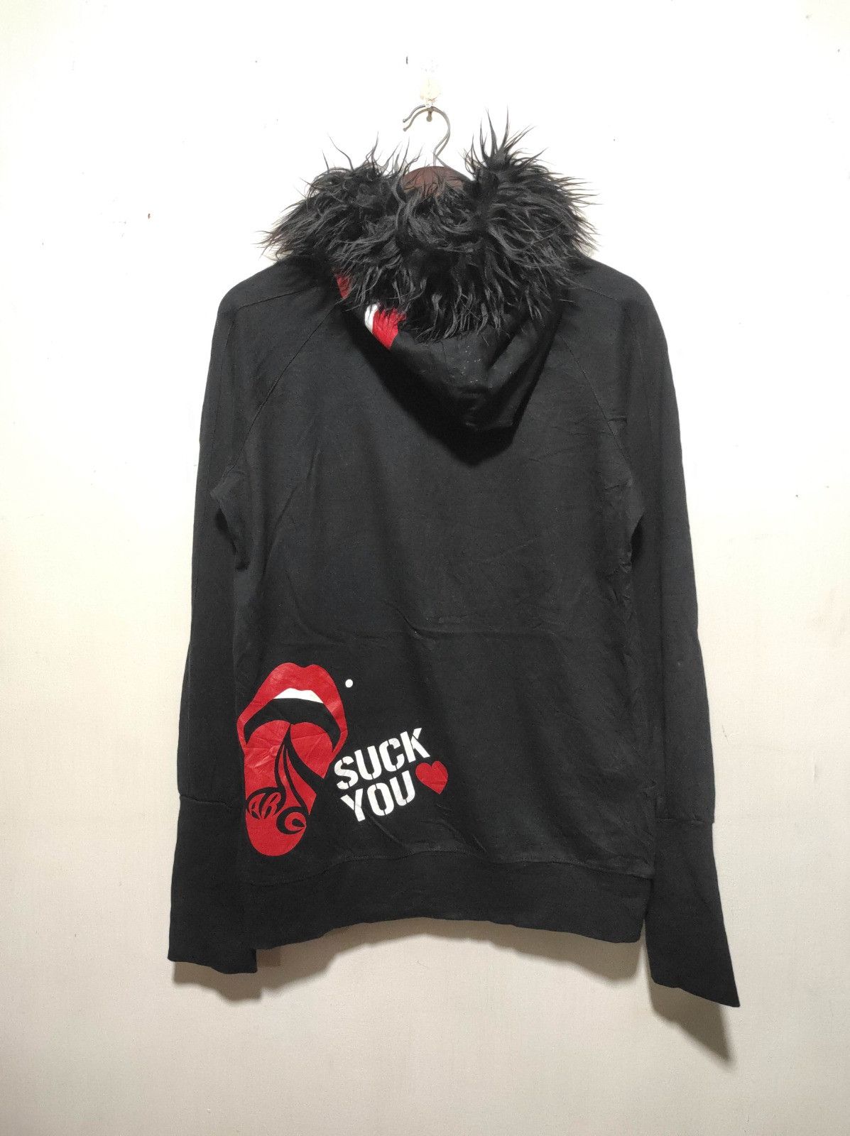 Japanese Brand Acid black Cherry double zip fur hoodie LGB style Size US M / EU 48-50 / 2 - 15 Thumbnail