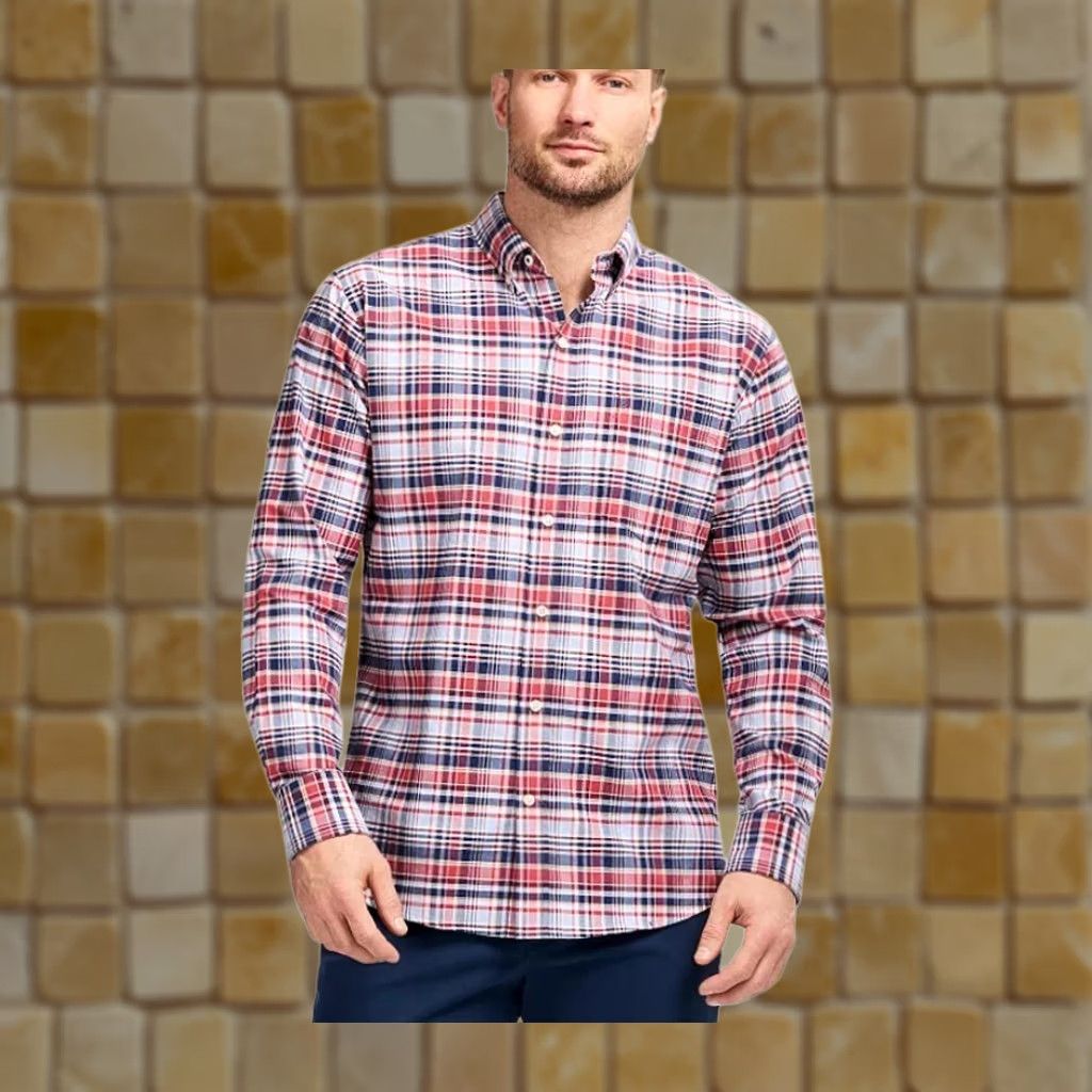 Izod IZOD Button-Down Shirt Long Sleeve Plaid Multicolor Cotton L Mens casual dress shirt Size US L / EU 52-54 / 3 - 1 Preview