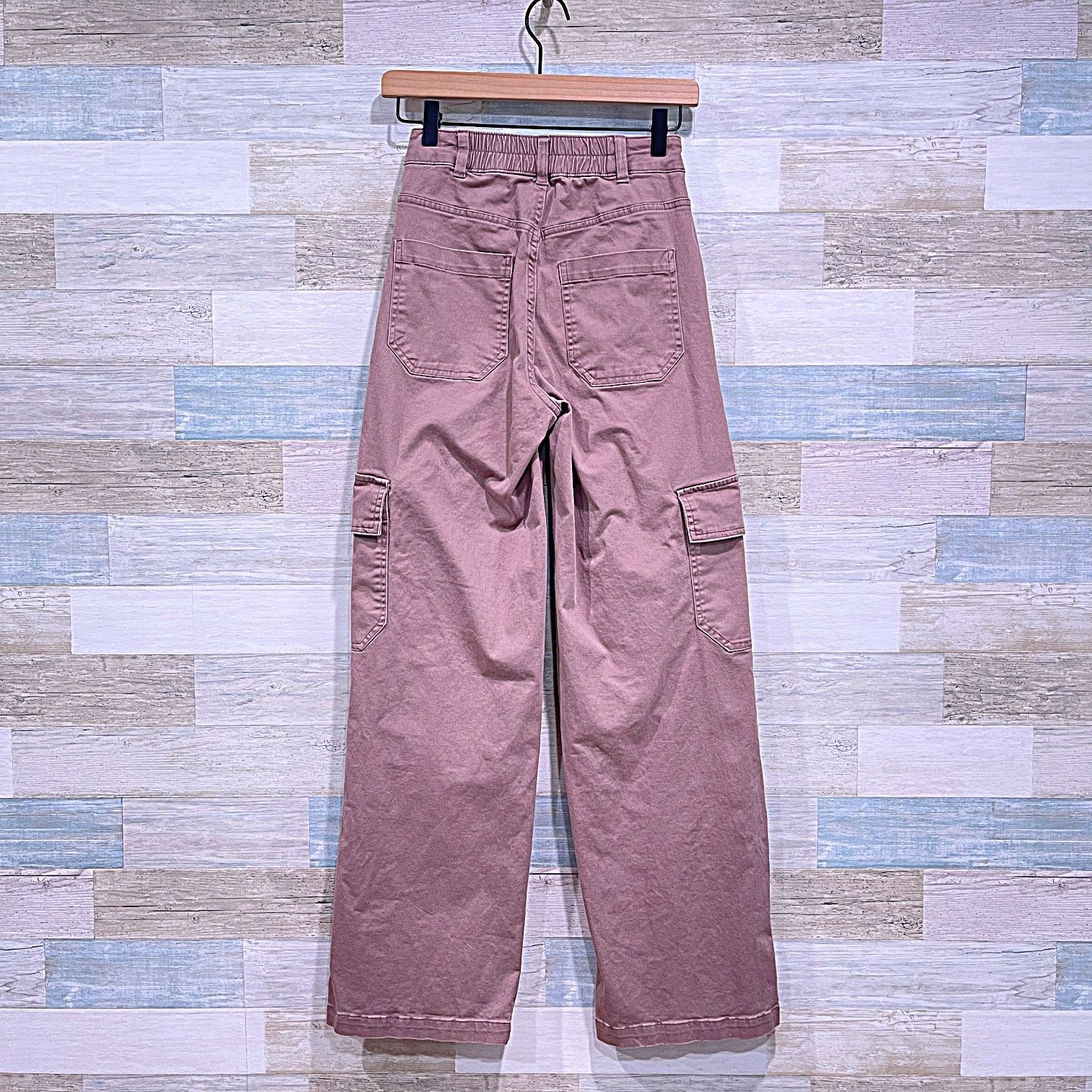 Target Basics WILD FABLE High Rise Straight Cargo Pants Brown Womens XXS Size 24" / US 00 / IT 34 - 4 Thumbnail