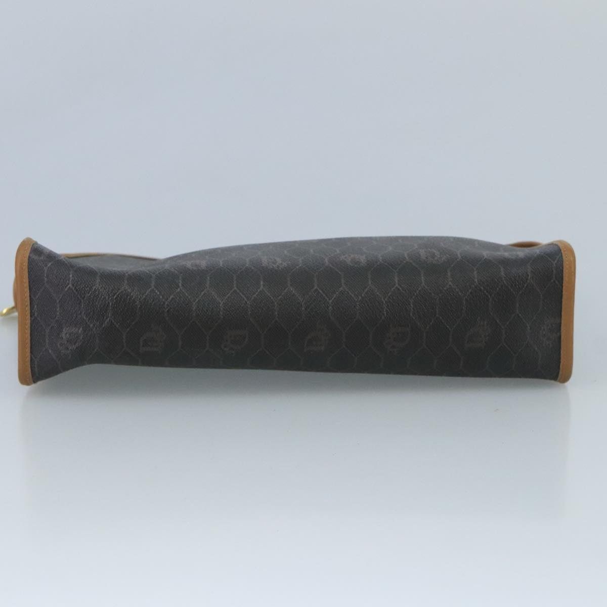 Dior DIOR Honeycomb Canvas Clutch Bag Leather Black Gold Size ONE SIZE - 6 Thumbnail