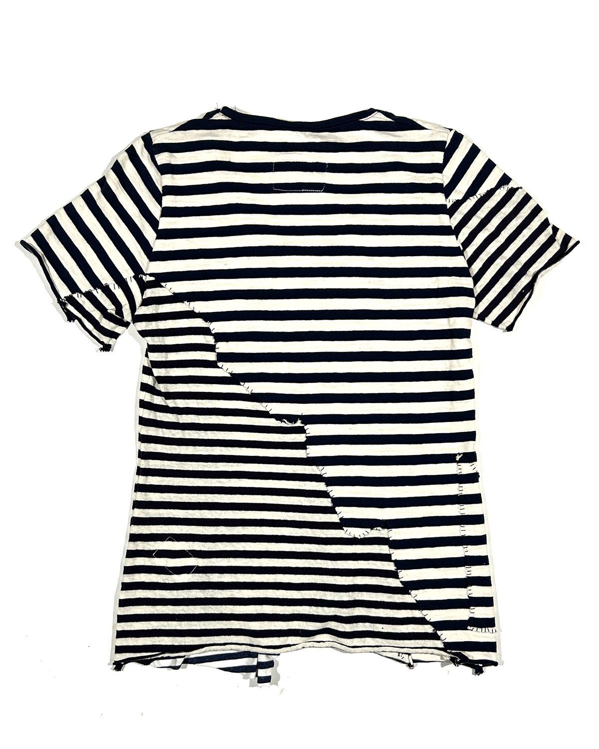 Greg Lauren GREG LAUREN PATCHWORK STRIPED WOMEN'S TEE Size M / US 6-8 / IT 42-44 - 5 Thumbnail