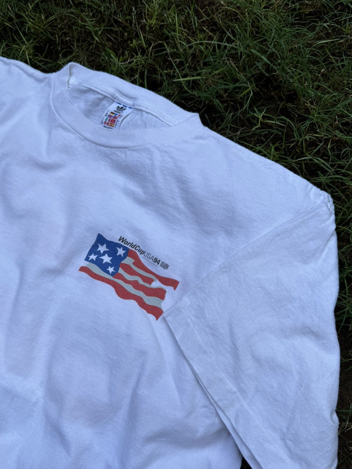 Adidas Vintage soccer World Cup USA94 T-shirt 90s Size US L / EU 52-54 / 3 - 6 Thumbnail