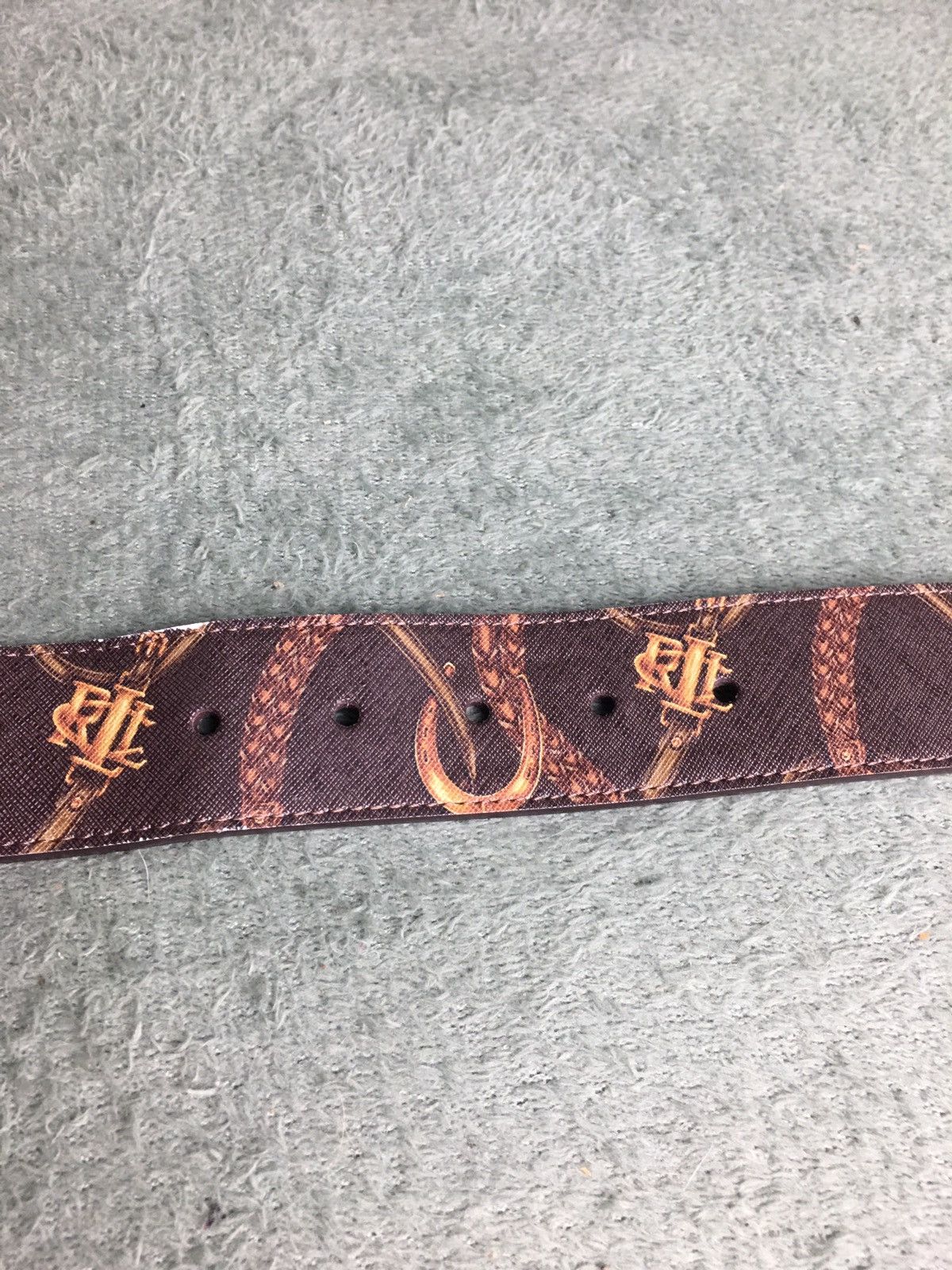 Lauren Ralph Lauren × Ralph Lauren RALPH LAUREN Belt Bridle Equestrian Crosshatch Logo RLL Size ONE SIZE - 12 Thumbnail