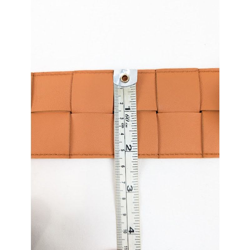 Bottega Veneta o1rshd1 Size: 85 / Intreccio Cintura Suede Belt in Clay/Gold Size ONE SIZE - 9 Thumbnail