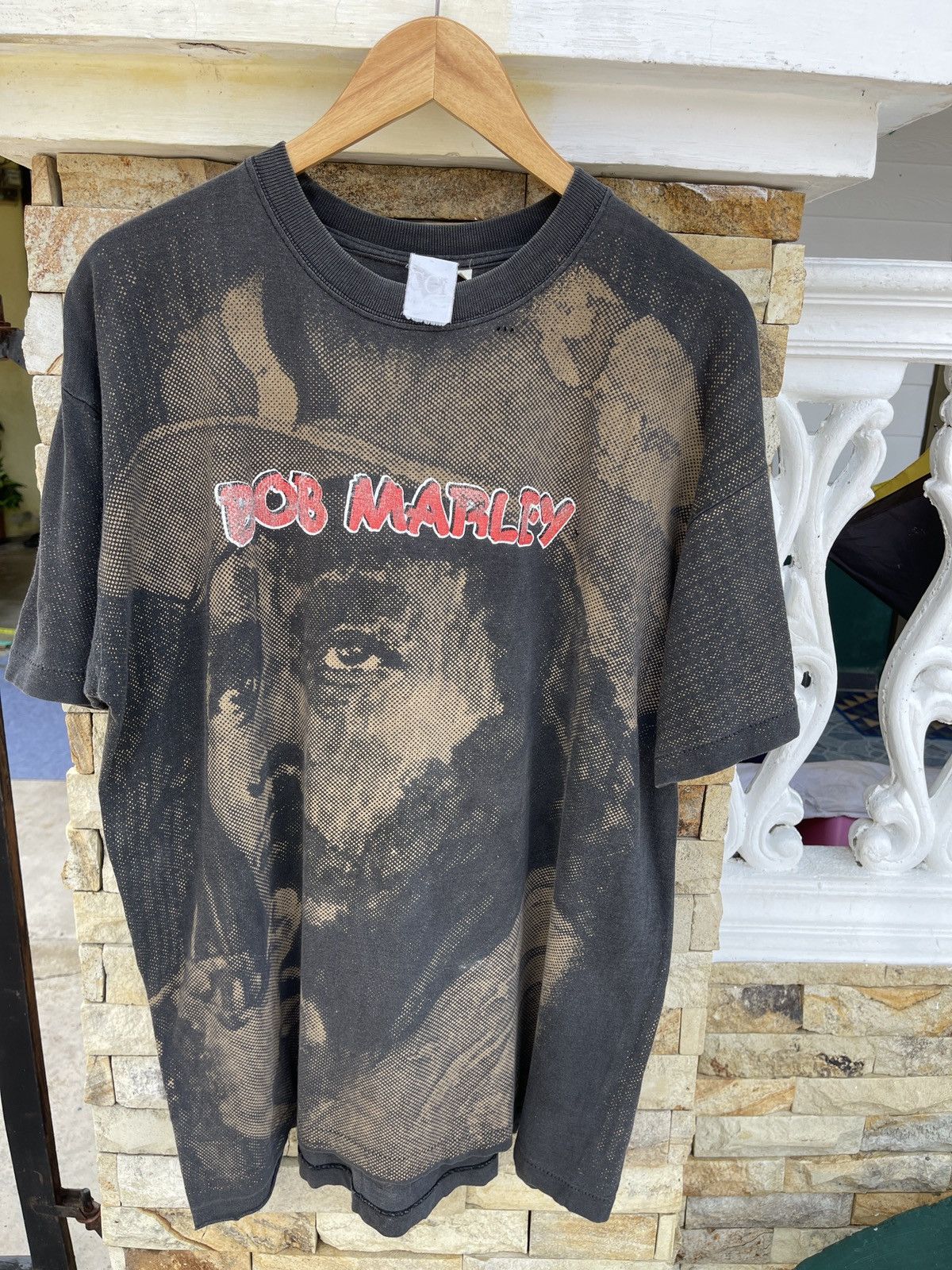 Bob Marley Vtg90s Thrashed🔥BobMarley Rastaman Vibration🔥AOP Faded Tee Size US XL / EU 56 / 4 - 1 Thumbnail