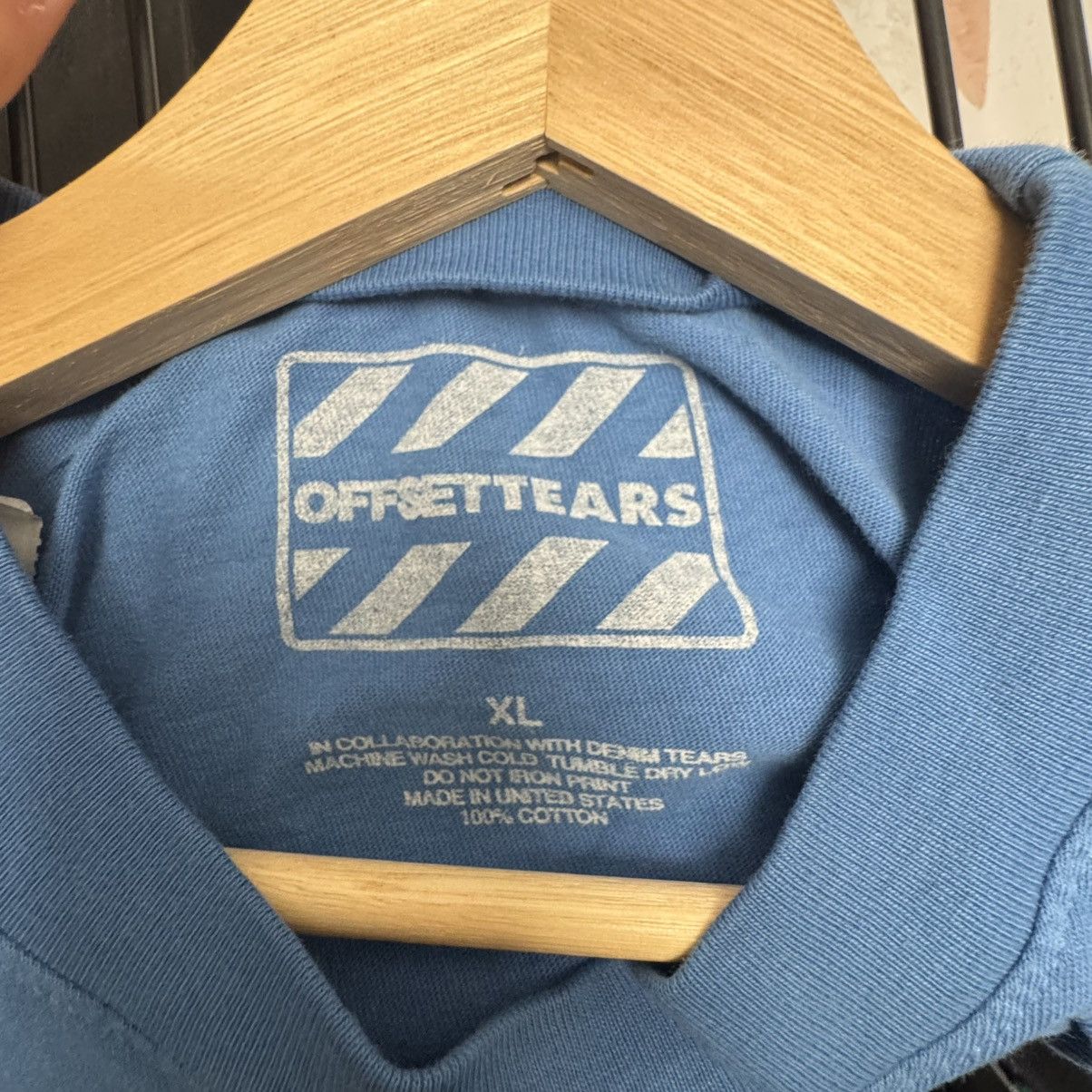 DENIM TEARS Denim Tears x Offset Set It Off #1 T-shirt Blue Size US XL / EU 56 / 4 - 3 Thumbnail