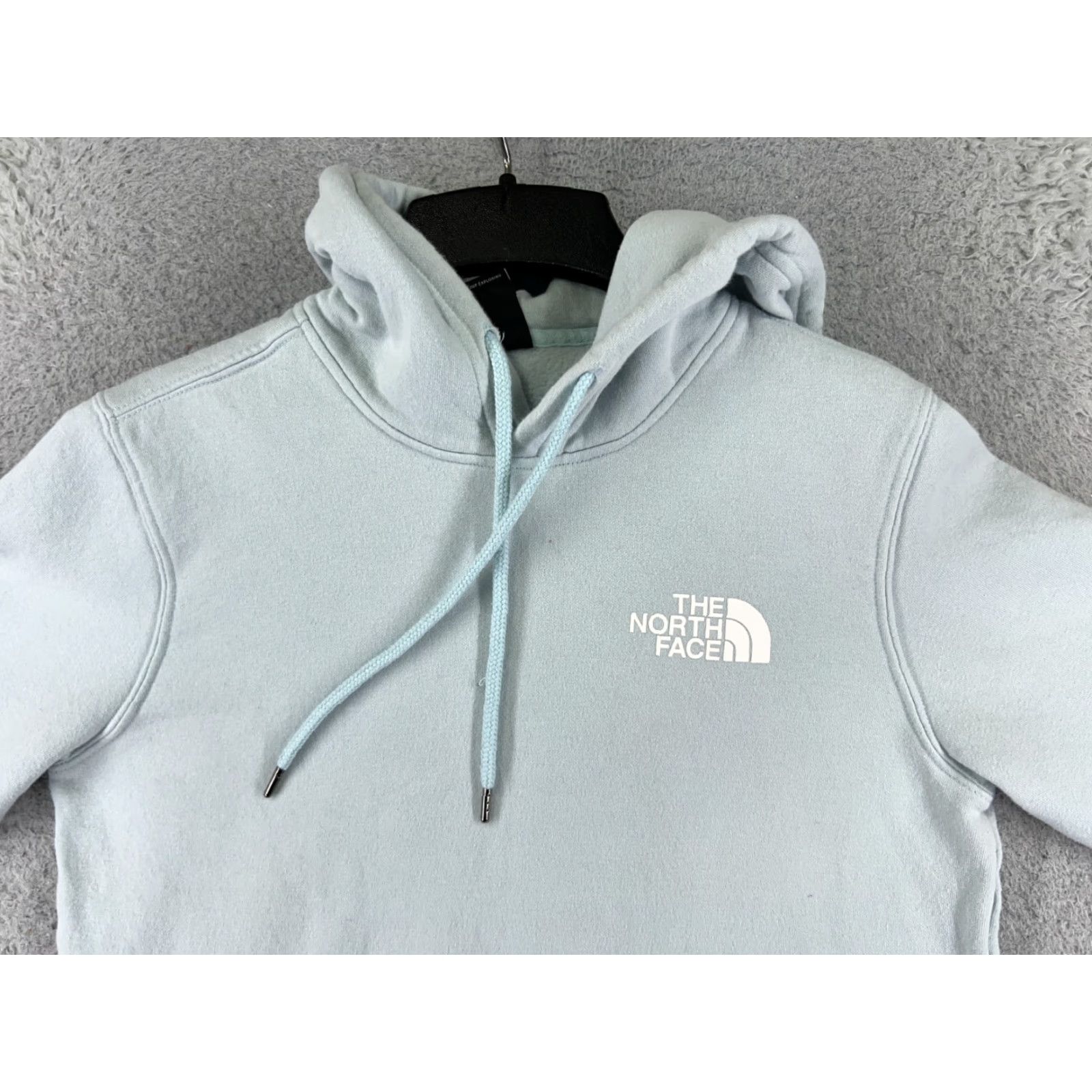 The North Face The North Face Hoodie Womens Small Blue Pullover Pocket Cotton Blend Size S / US 4 / IT 40 - 4 Thumbnail