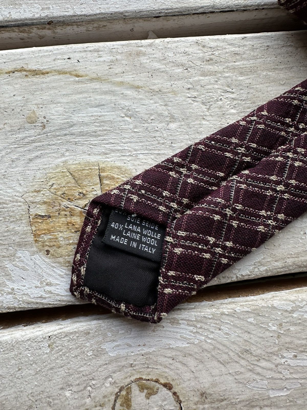 Designer × Hugo Boss 🚨RARE Hugo Boss Tie old money style Burgundy luxury monogram Size ONE SIZE - 8 Thumbnail
