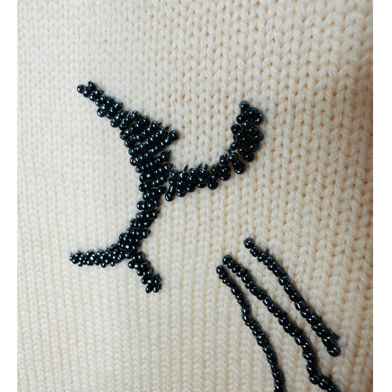 Opening Ceremony Opening Ceremony Butter Cream Crew Neck Cat Motif Sweater L Size L / US 10 / IT 46 - 6 Thumbnail