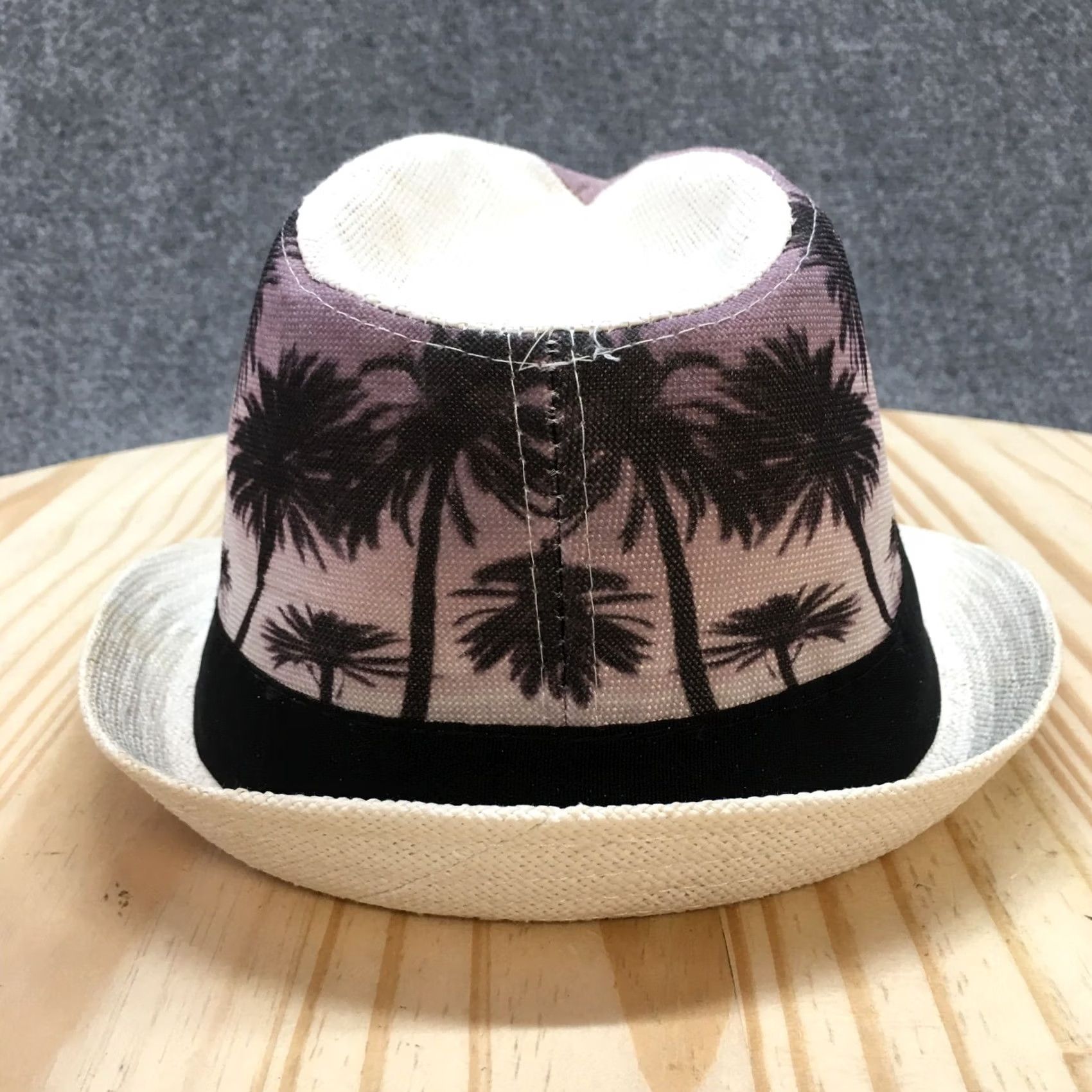 Vintage Island Treasures Jamaica Fedora Mens White OS Straw Hat Fitted Curved Brim Size ONE SIZE - 7 Thumbnail