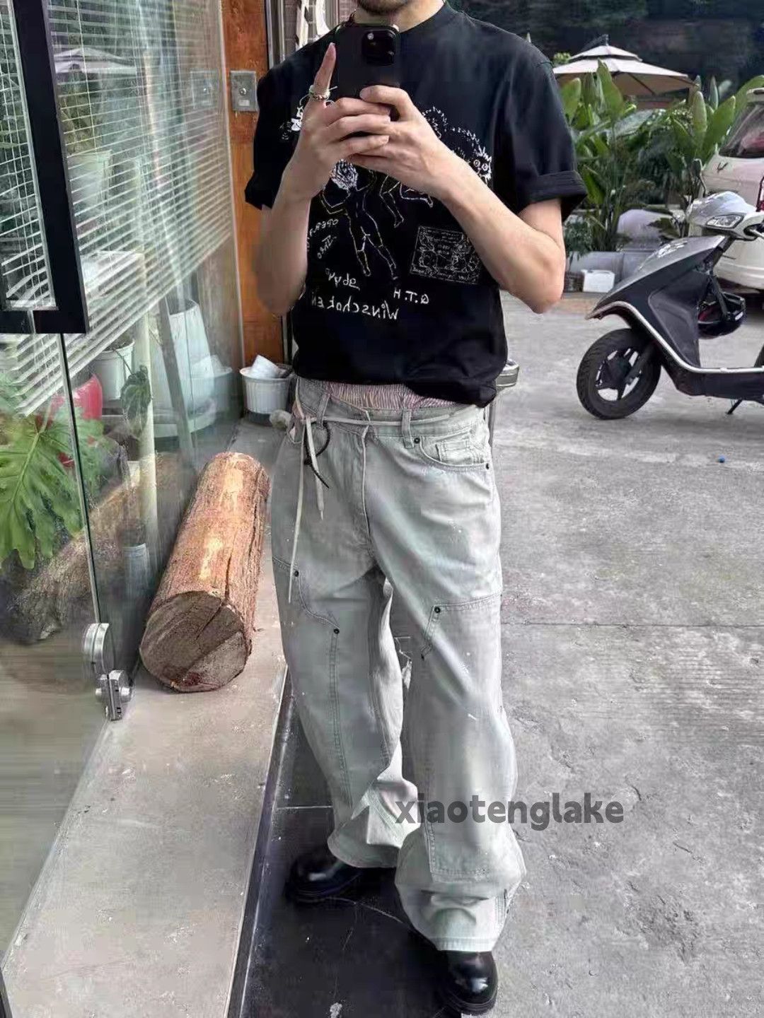 Vintage Unisex outdoor utility loose baggy carpenter paint jeans Size US 34 / EU 50 - 2 Thumbnail