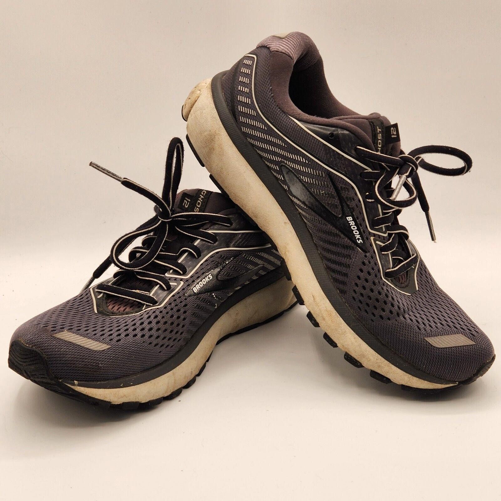 Brooks Womens Brooks Ghost 12 Running Shoes Gray Size 7.5 Size US 7.5 / IT 37.5 - 1 Thumbnail