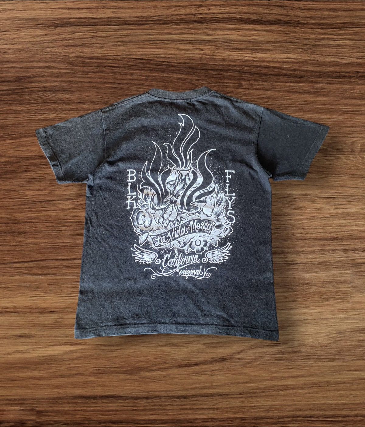 Japanese Brand Black Flys Affliction Style T-Shirt Size US S / EU 44-46 / 1 - 1 Thumbnail