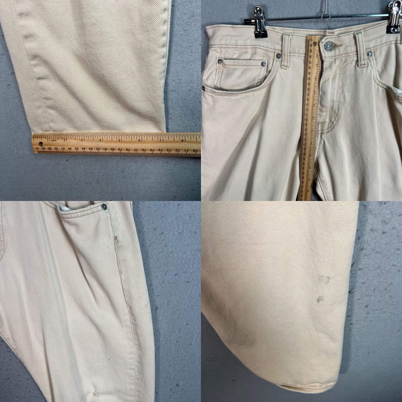 Levi's Levis 502 Beige Tapered Fit Jeans 31 x 30 Cotton Denim Men Jeans Size 31 Beige Tapered Levi's 502 Vintage/Regular Size US 31 - 8 Thumbnail