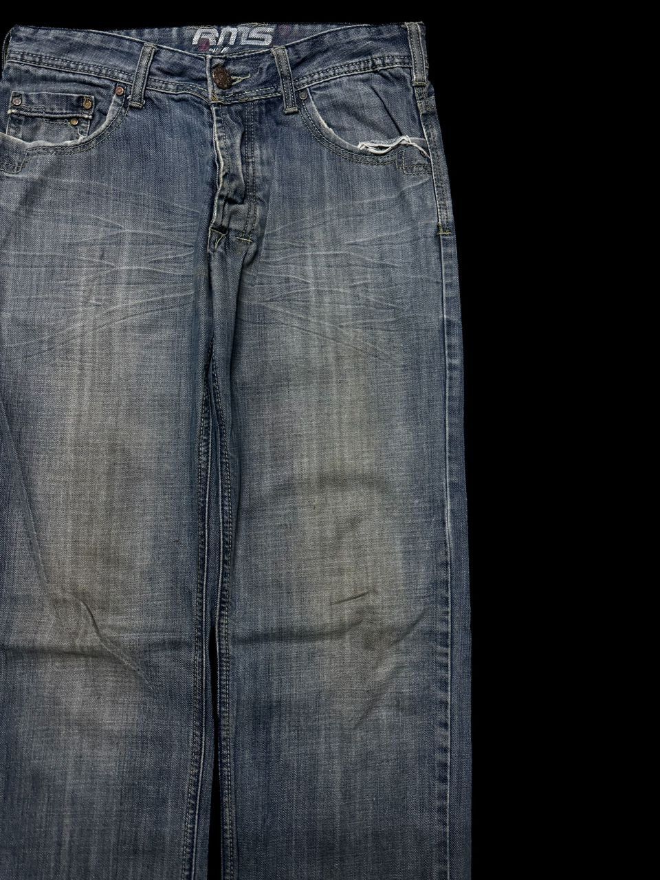 Japanese Brand SICK Japanese RMS Thrashed Faded Distressed Straight Jean Size US 31 - 5 Thumbnail