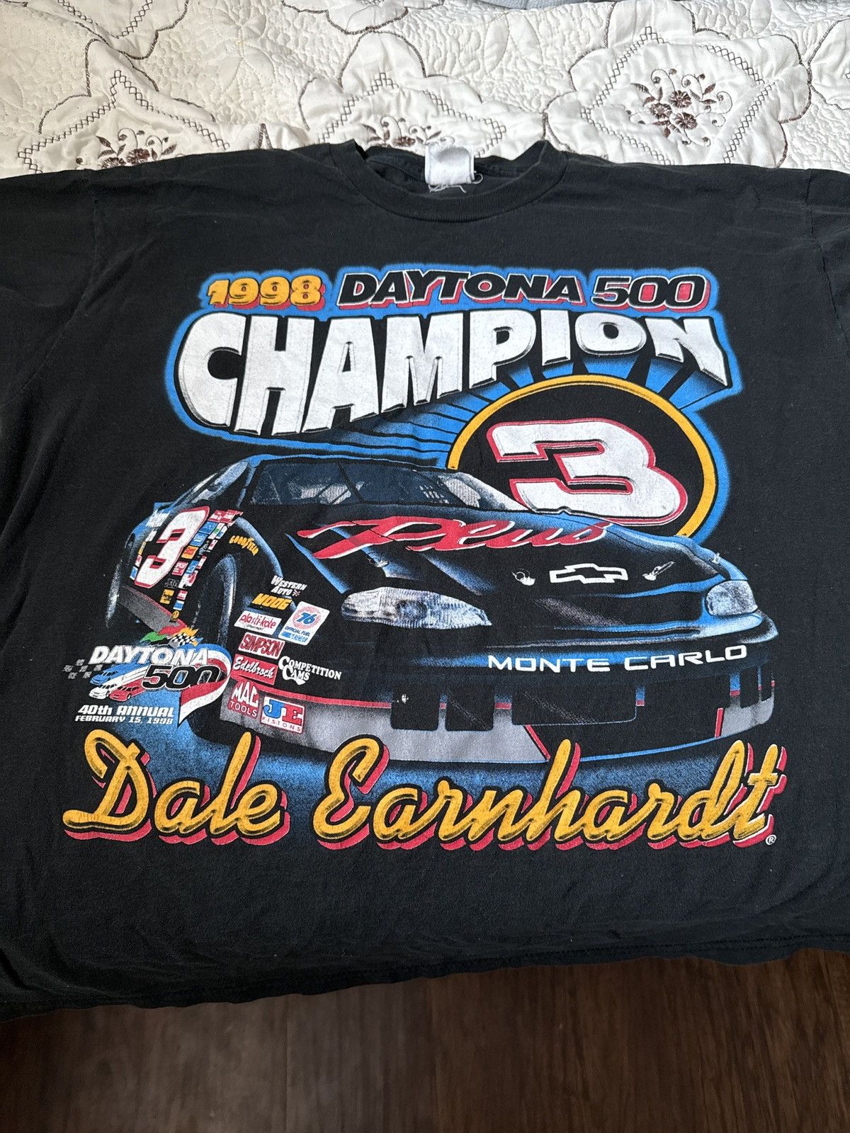 Vintage Dale Earnhardt 1998 Daytona 500 Champion Vintage Shirt Size US XL / EU 56 / 4 - 4 Thumbnail