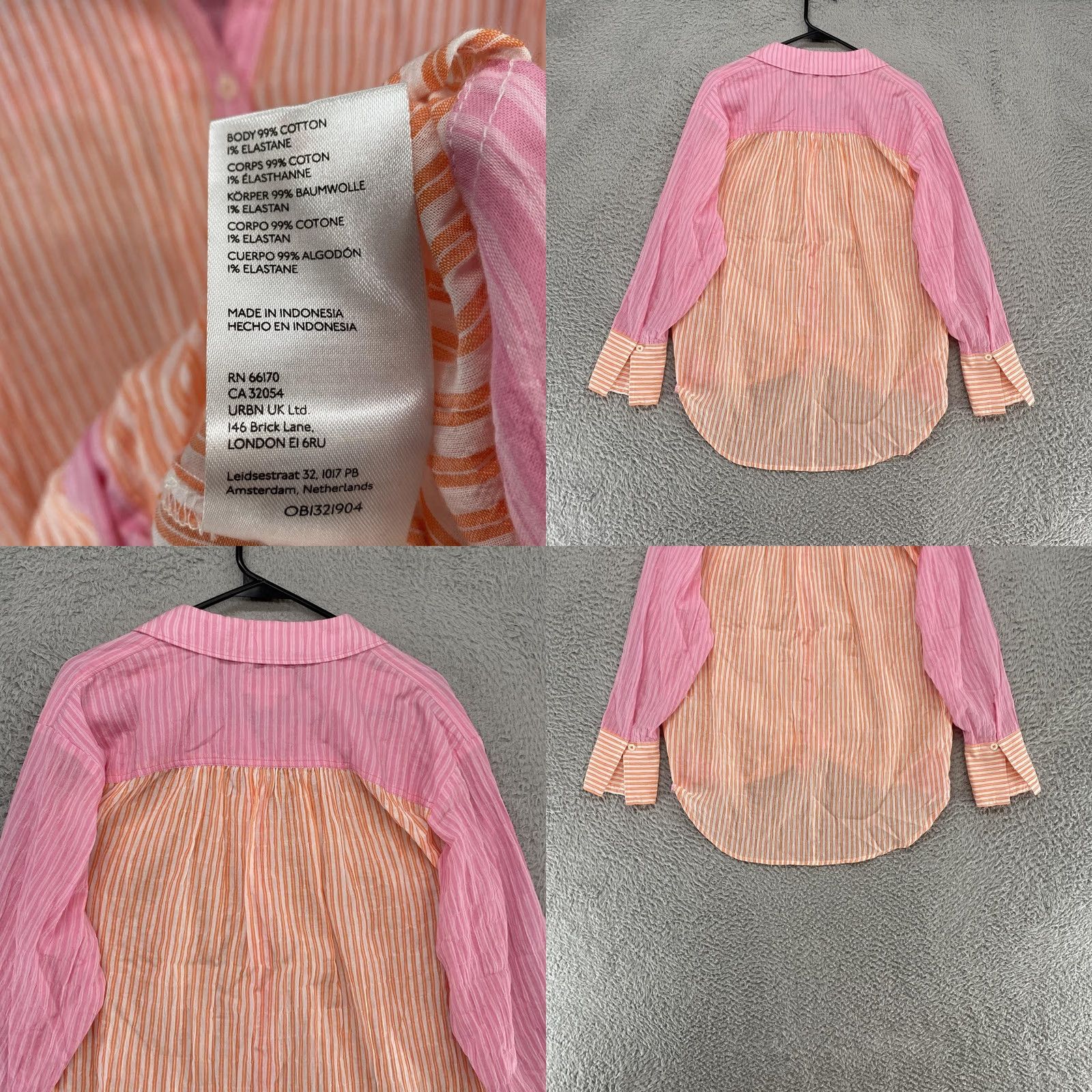 Vintage Maeve Striped Tunic Shirt XS Women's Button-Up Casual Cotton Blend Spandex Lightweight Collared Long Sleeve Button-Front 90s? Size XS / US 0-2 / IT 36-38 - 8 Thumbnail