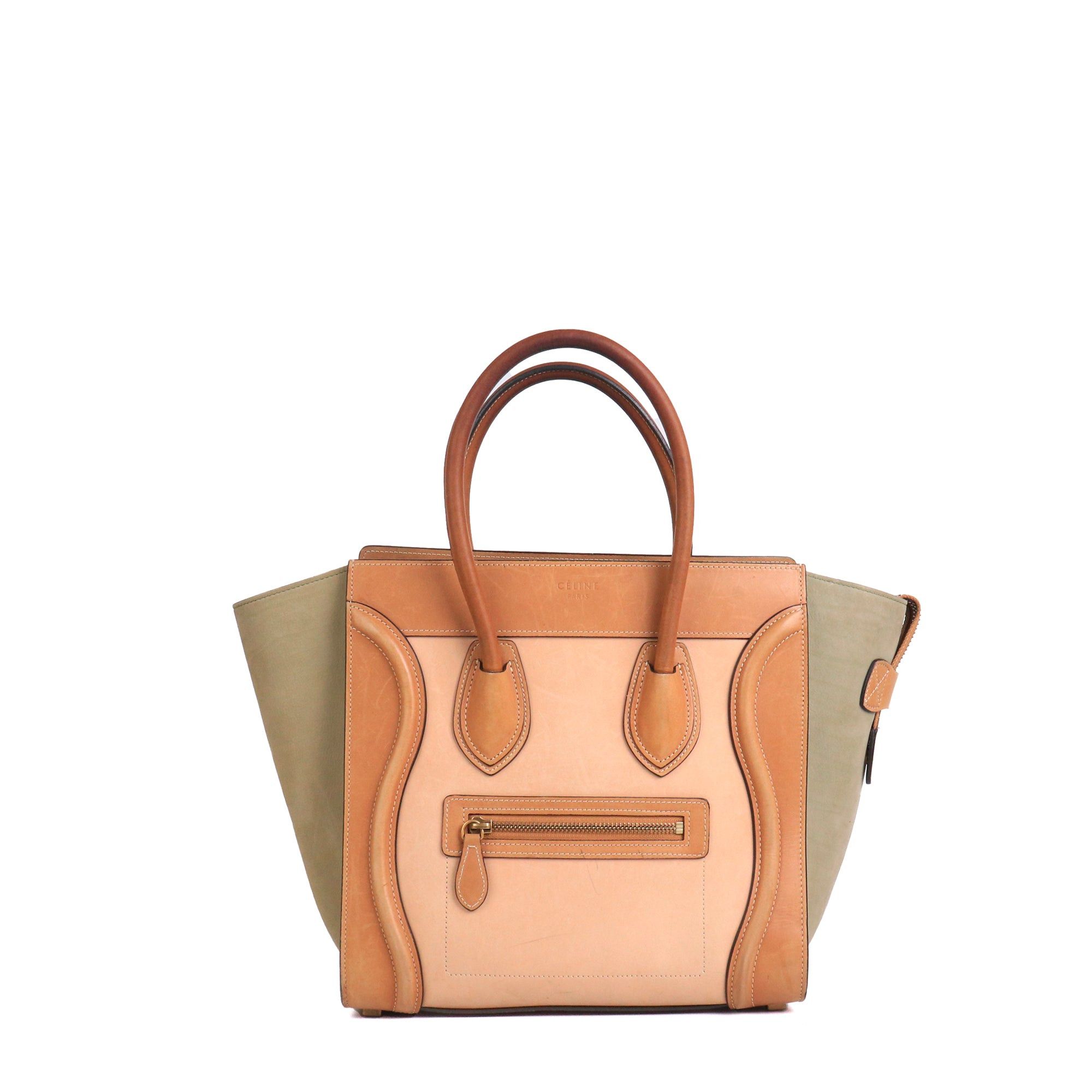 Celine CELINE - Celine medium Luggage handbag in two-tone leather Size ONE SIZE - 1 Thumbnail