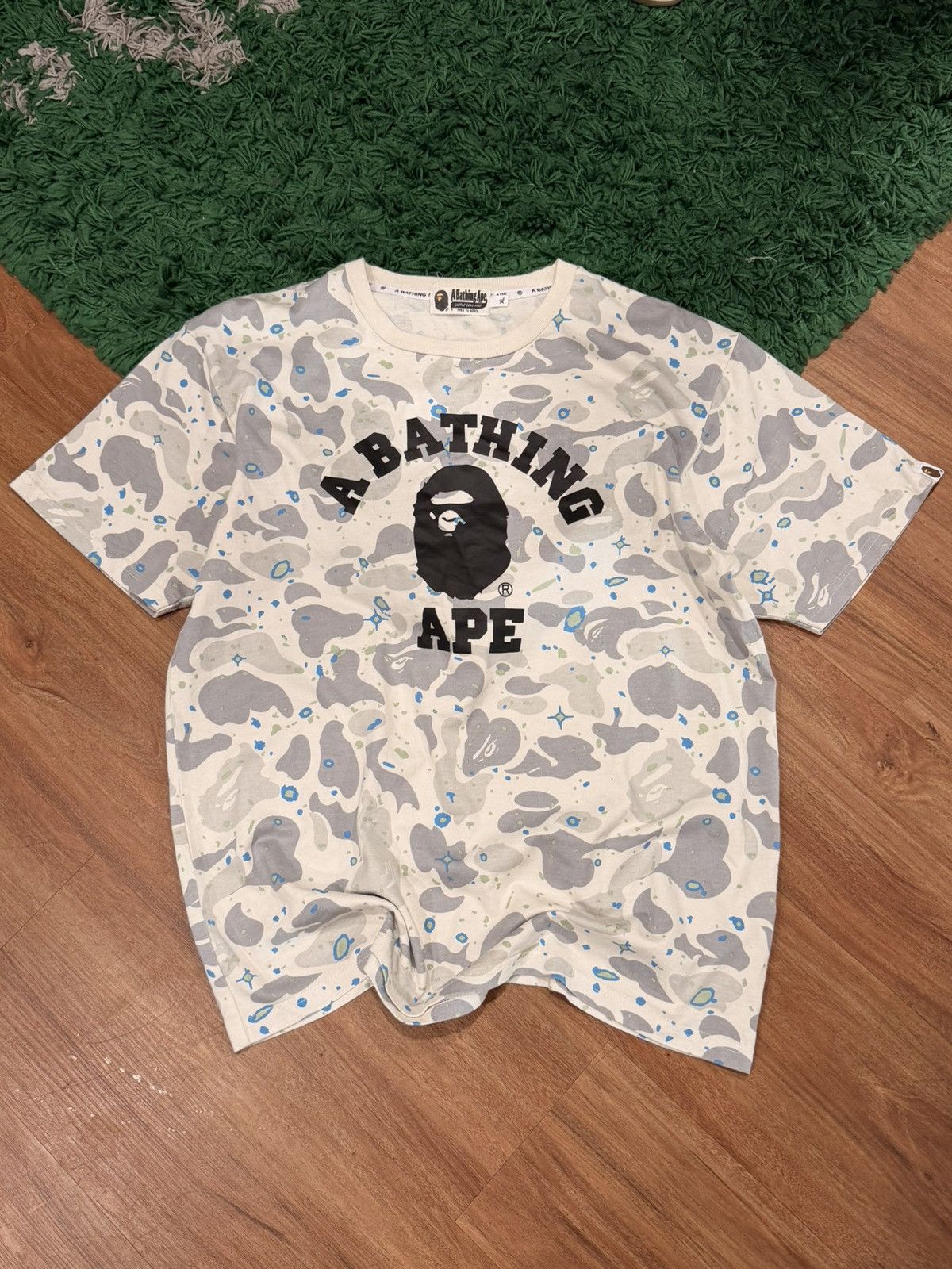 BAPE White Space Camo Tee Cream/Grey