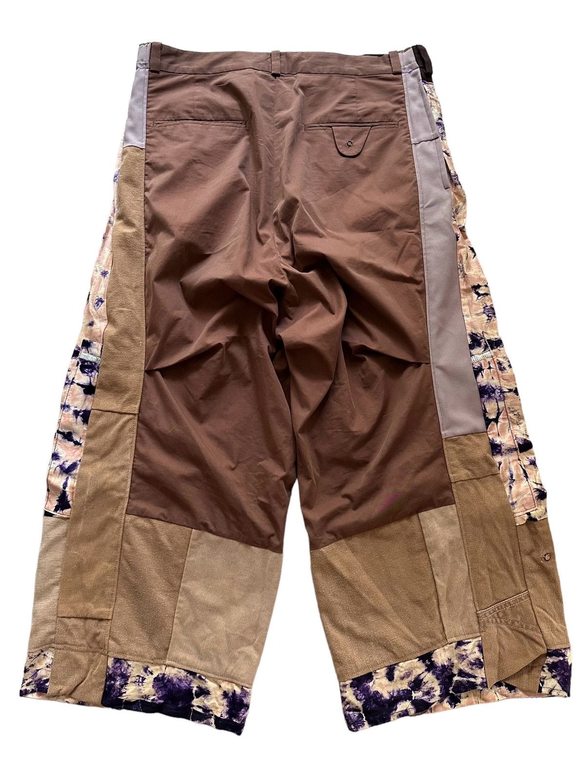 Japanese Brand remake tie dye mix cropped wide pants Size US 28 / EU 44 - 4 Thumbnail